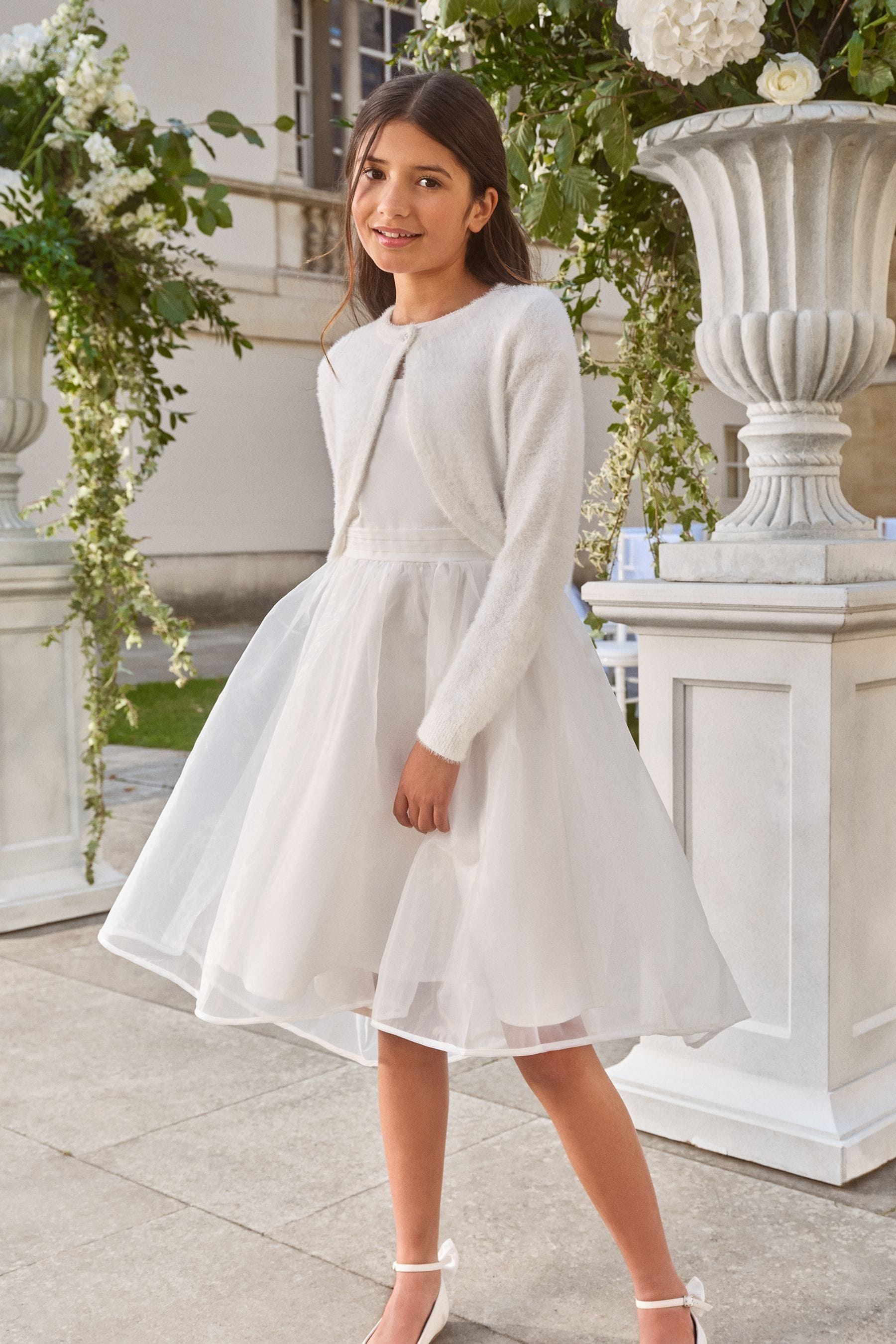 Lipsy Ivory Fluffy Occasion Bolero (5-16yrs) (5-16yrs)