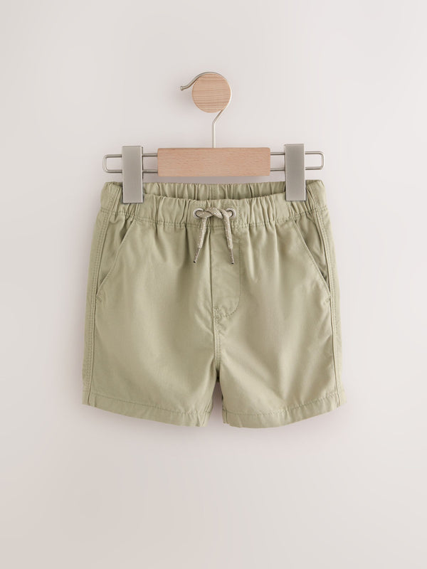 Sage Green 100% Cotton Pull On Shorts (3mths-7yrs)