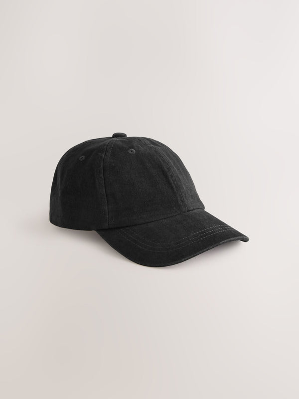 Black Baseball 100% Cotton Cap (1-16yrs)