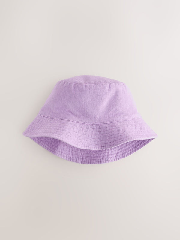 Lilac Purple Bucket 100% Cotton Hat (3mths-16yrs)