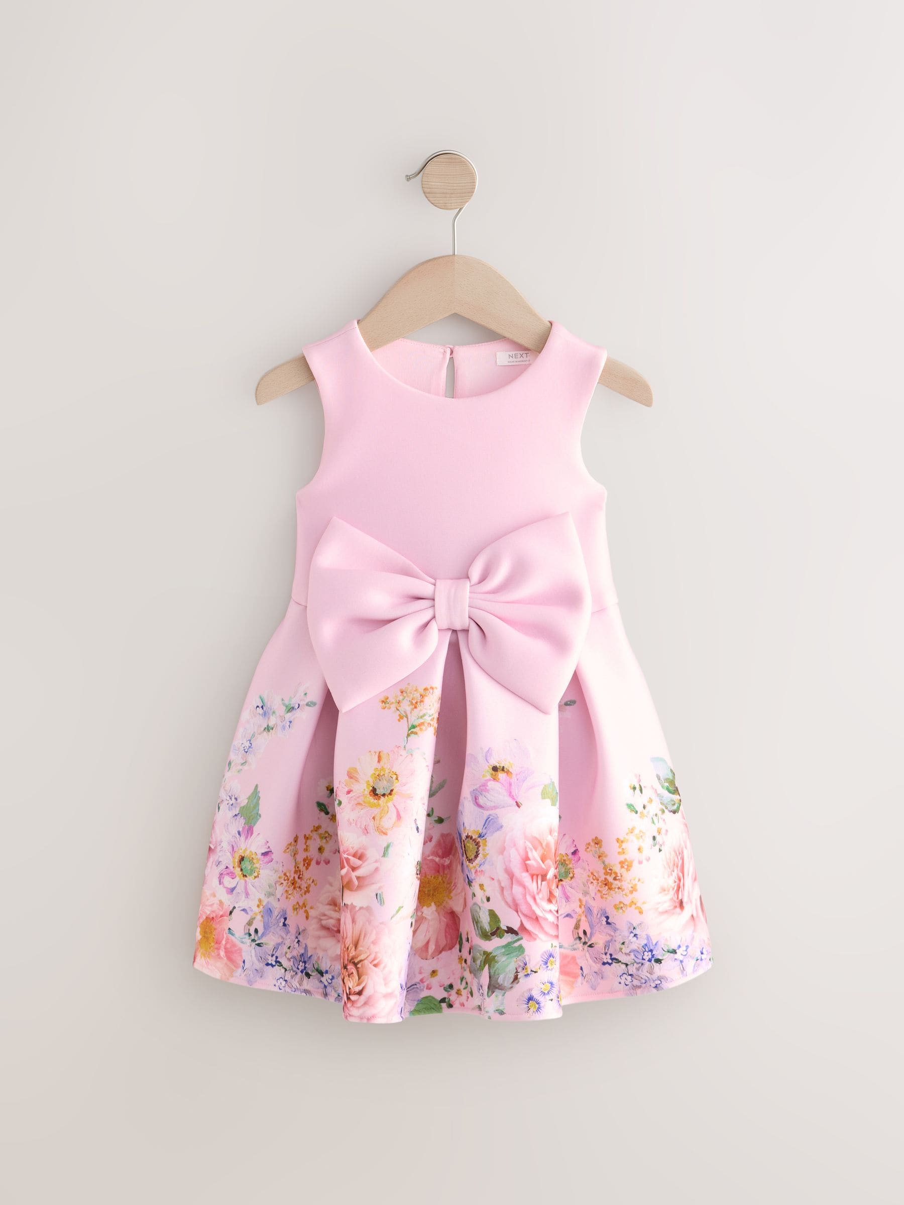 Pink Sleeveless Floral Party Dress (3mths-7yrs)