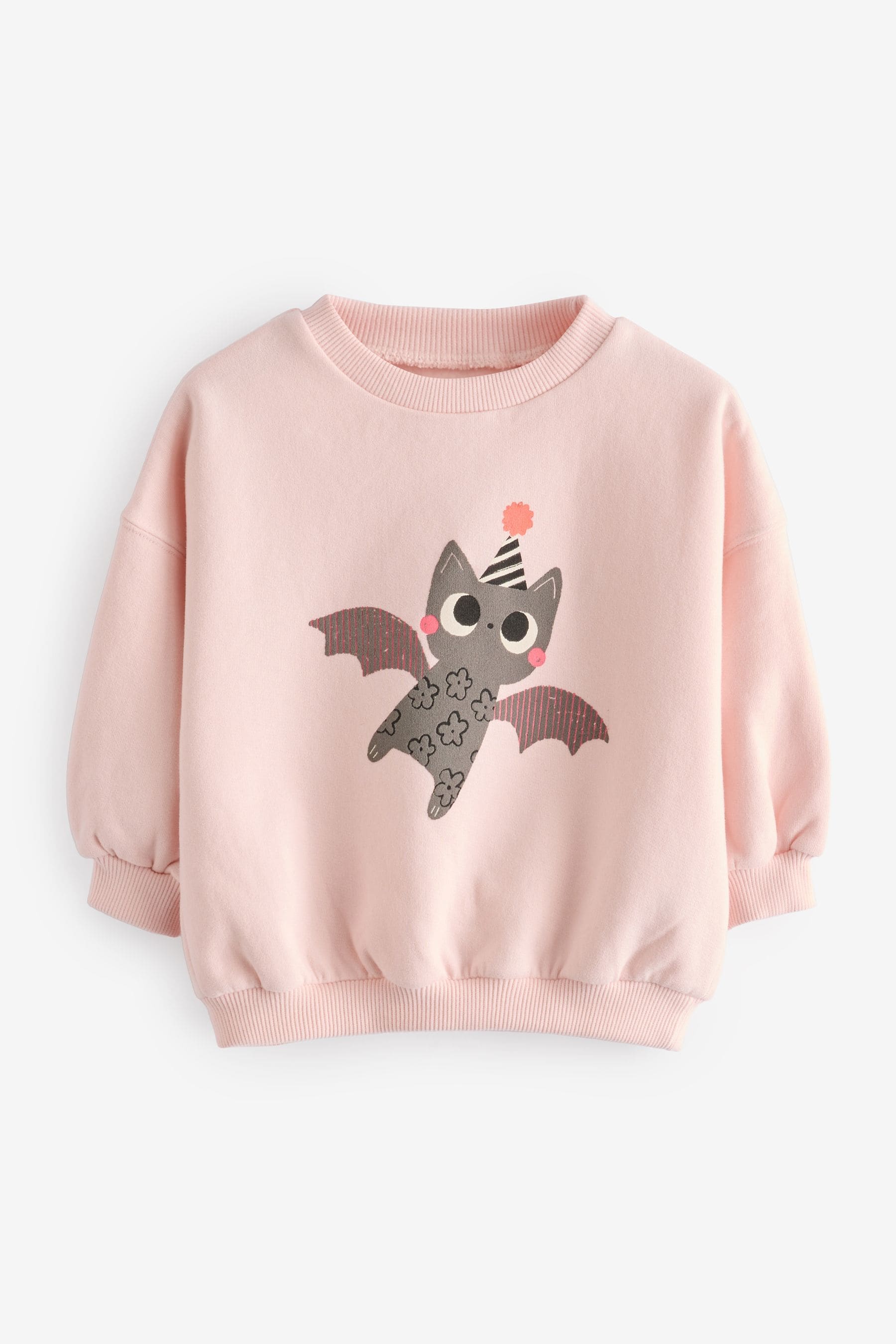 Pale Pink Halloween Crew Sweatshirt (3mths-7yrs)