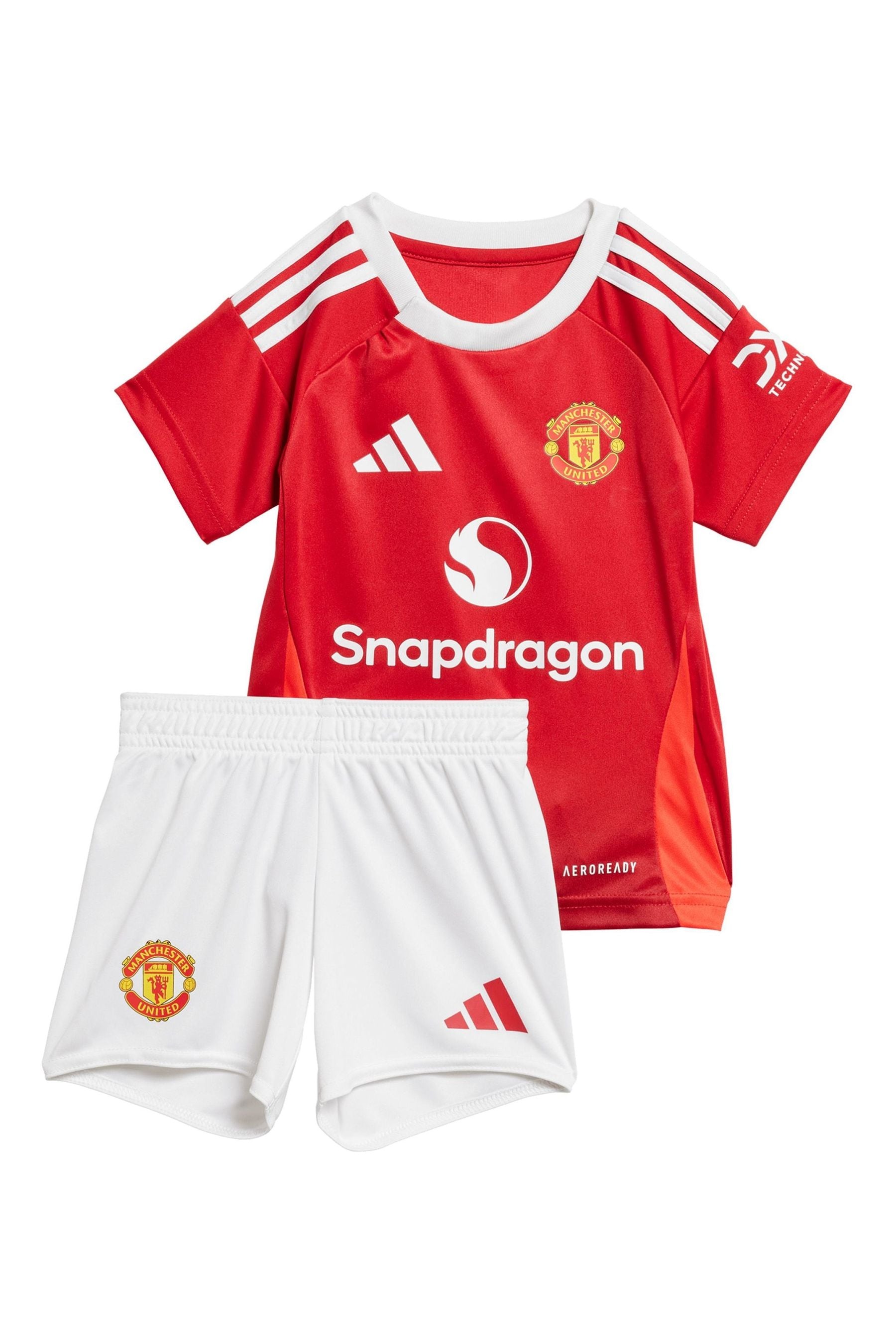 adidas Red Baby Manchester United Home Kit Shirt 2024-25