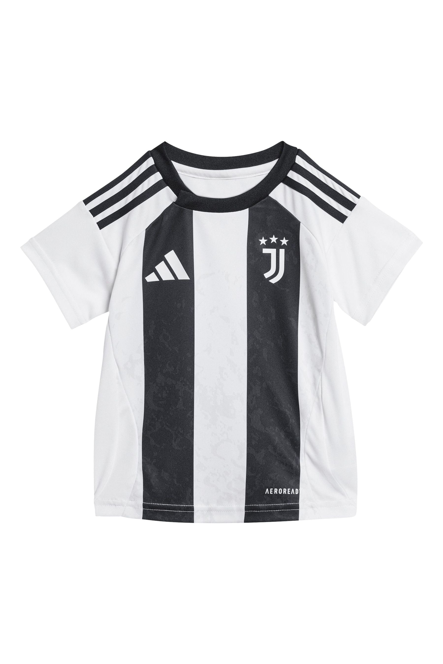 adidas Black Juventus Home Babykit Top & Short Set 2024-25