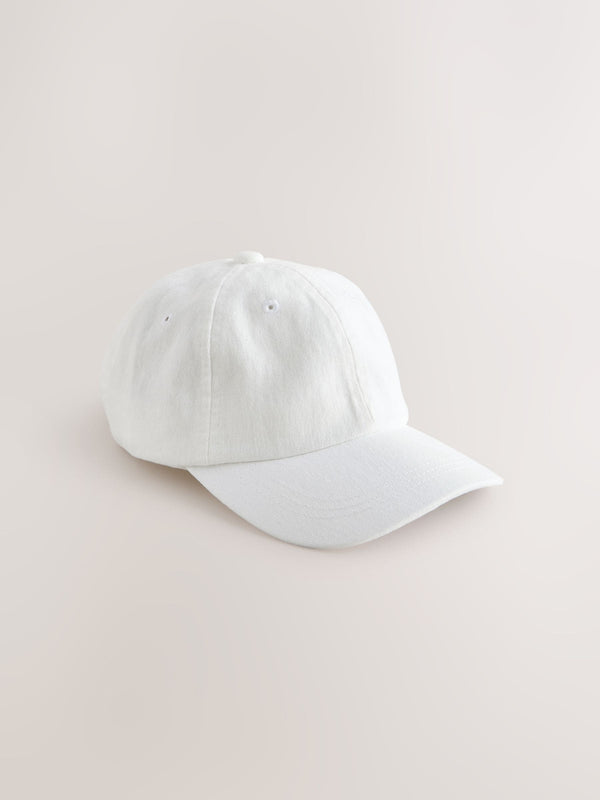 White Baseball 100% Cotton Cap (1-16yrs)