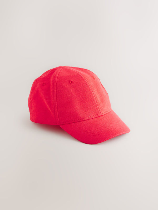 Red Jersey Baseball 100% Cotton Cap (3mths-16yrs)