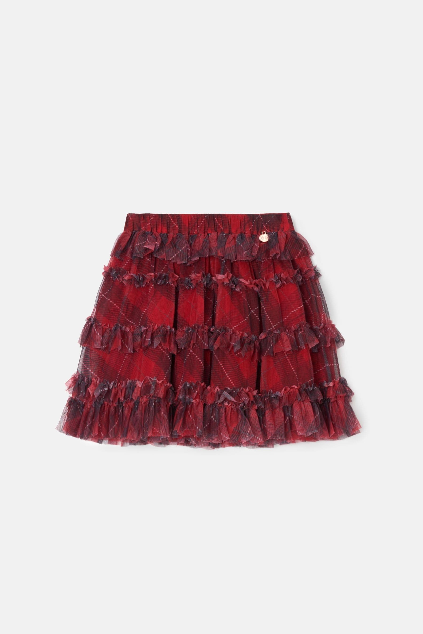 Angel & Rocket Red Darby Tartan Mesh Skirt