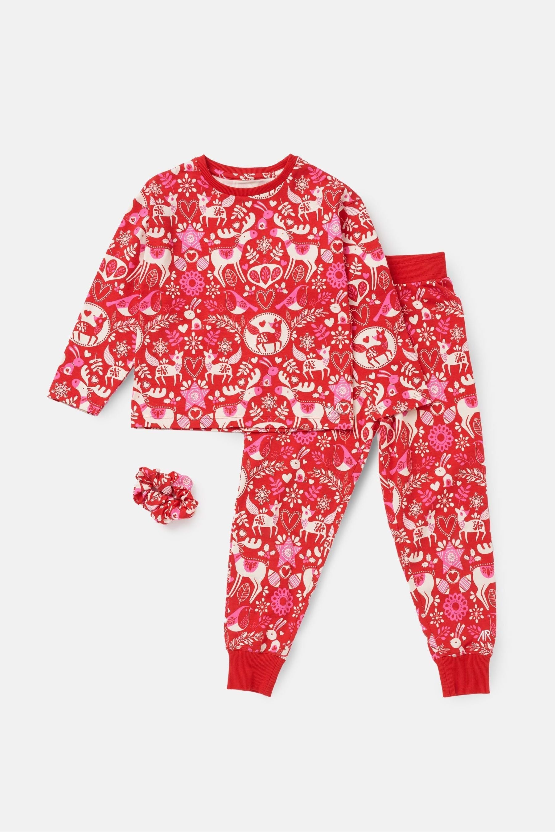 Red Angel & Rocket Amelia Winter Print Pyjamas