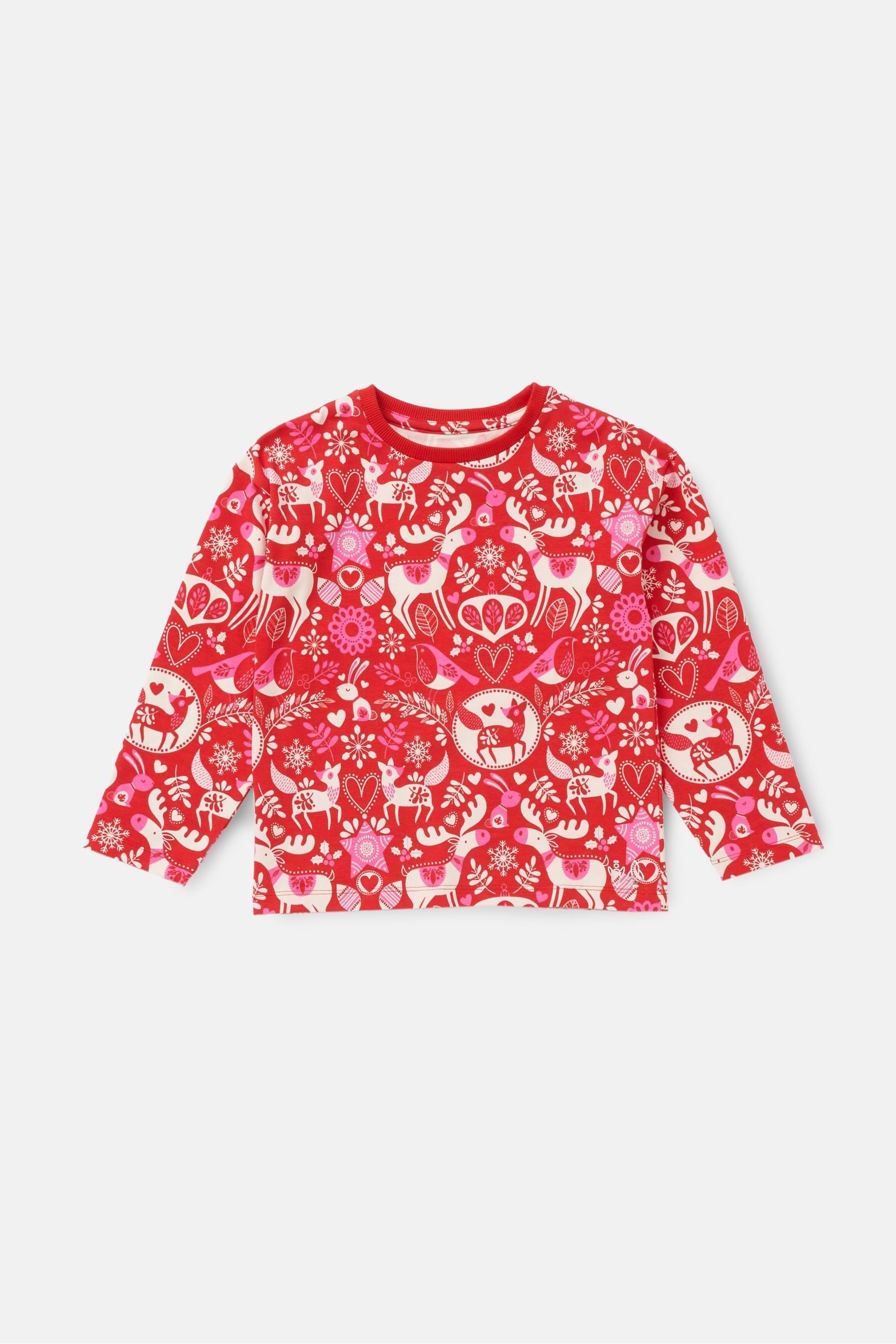 Red Angel & Rocket Amelia Winter Print Pyjamas