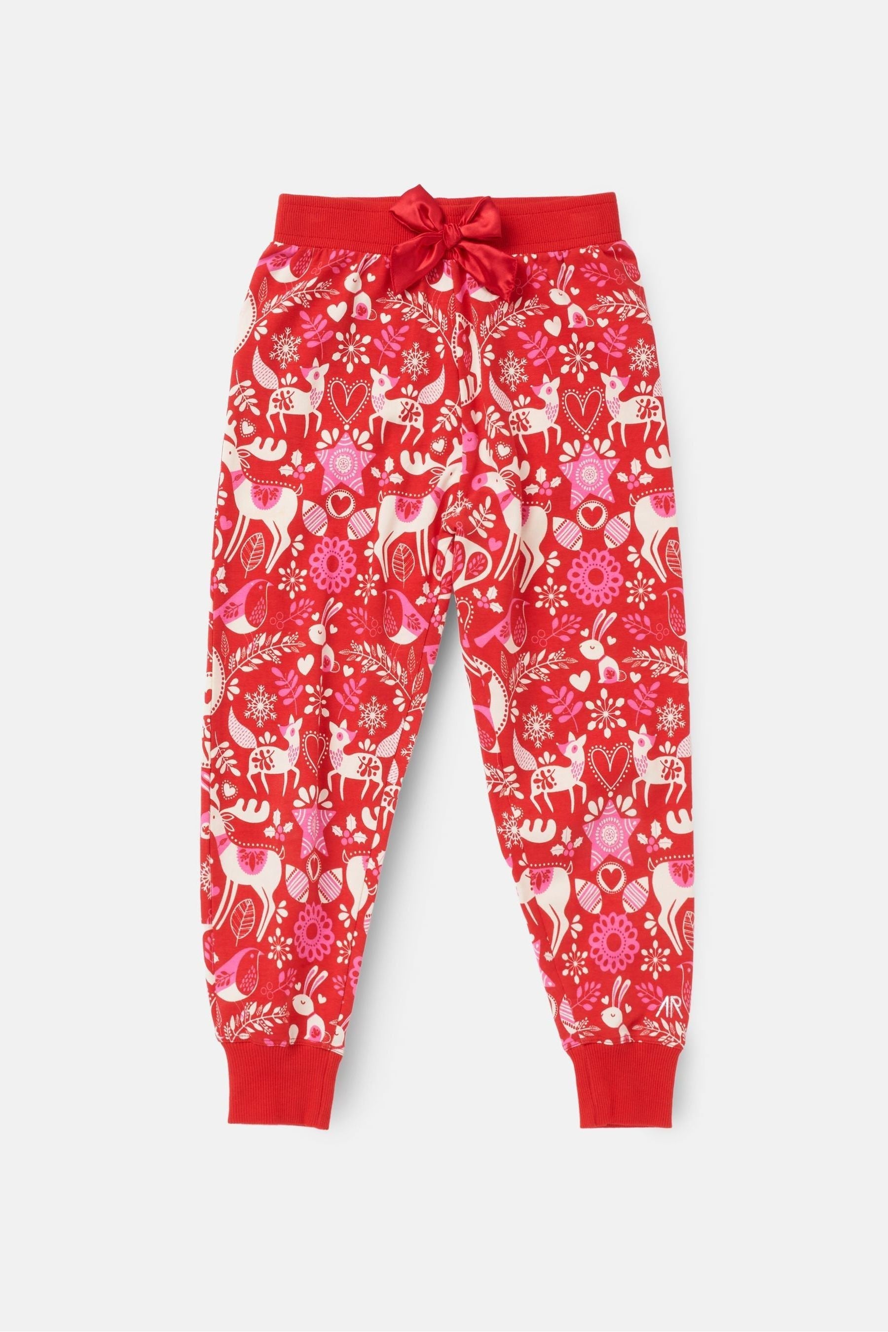 Red Angel & Rocket Amelia Winter Print Pyjamas