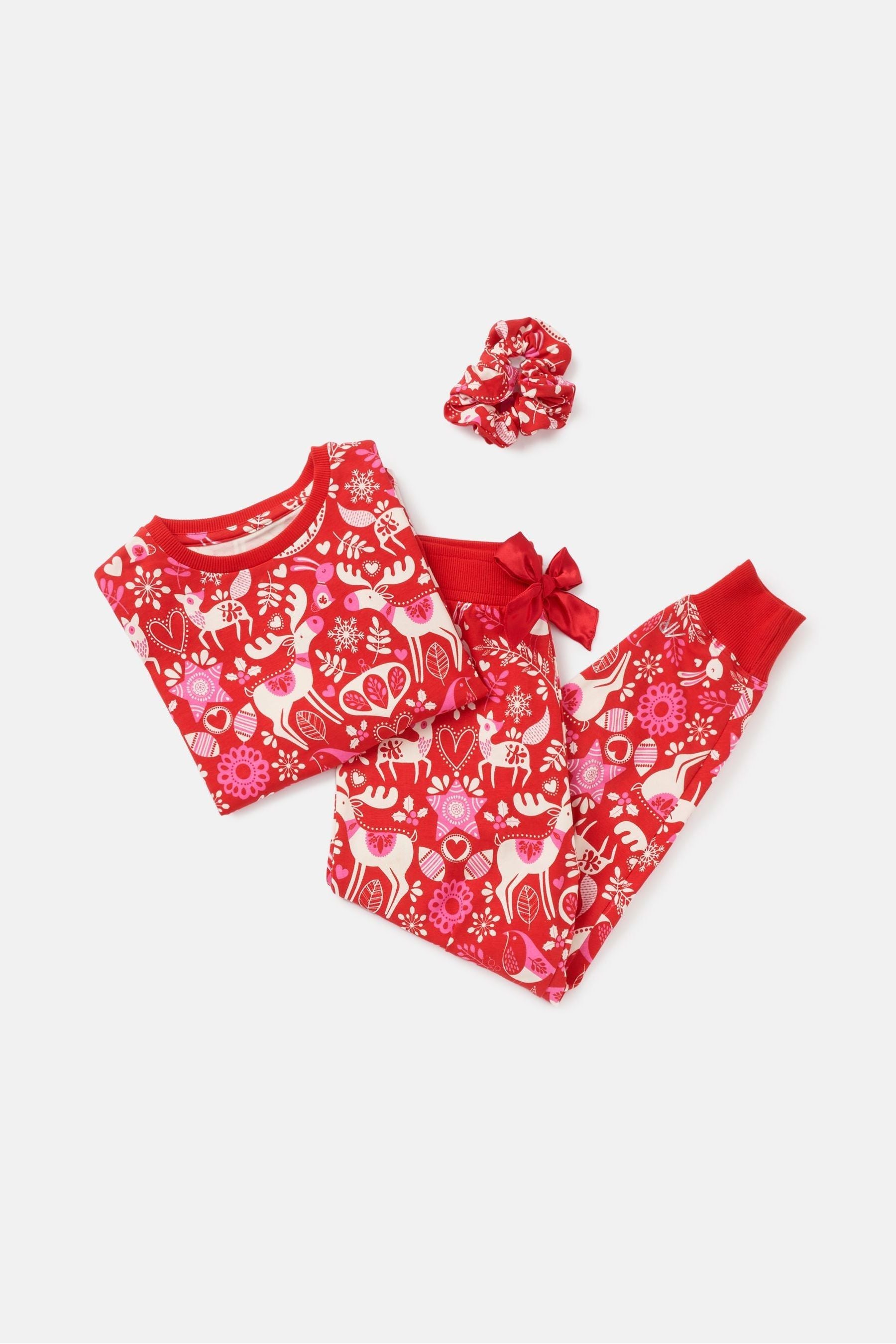 Red Angel & Rocket Amelia Winter Print Pyjamas