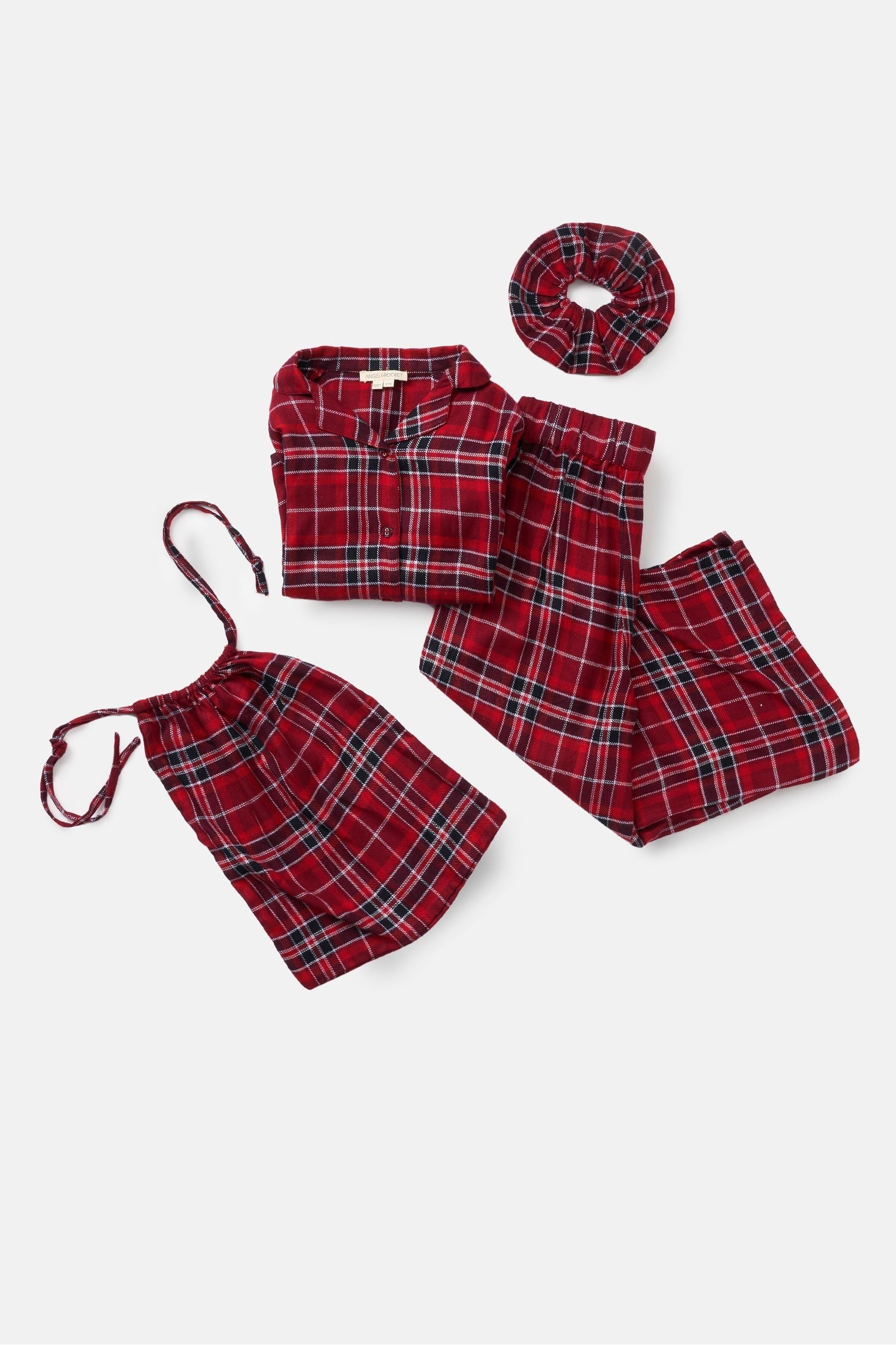 Angel & Rocket Red Zara Check Pyjamas Gift Set