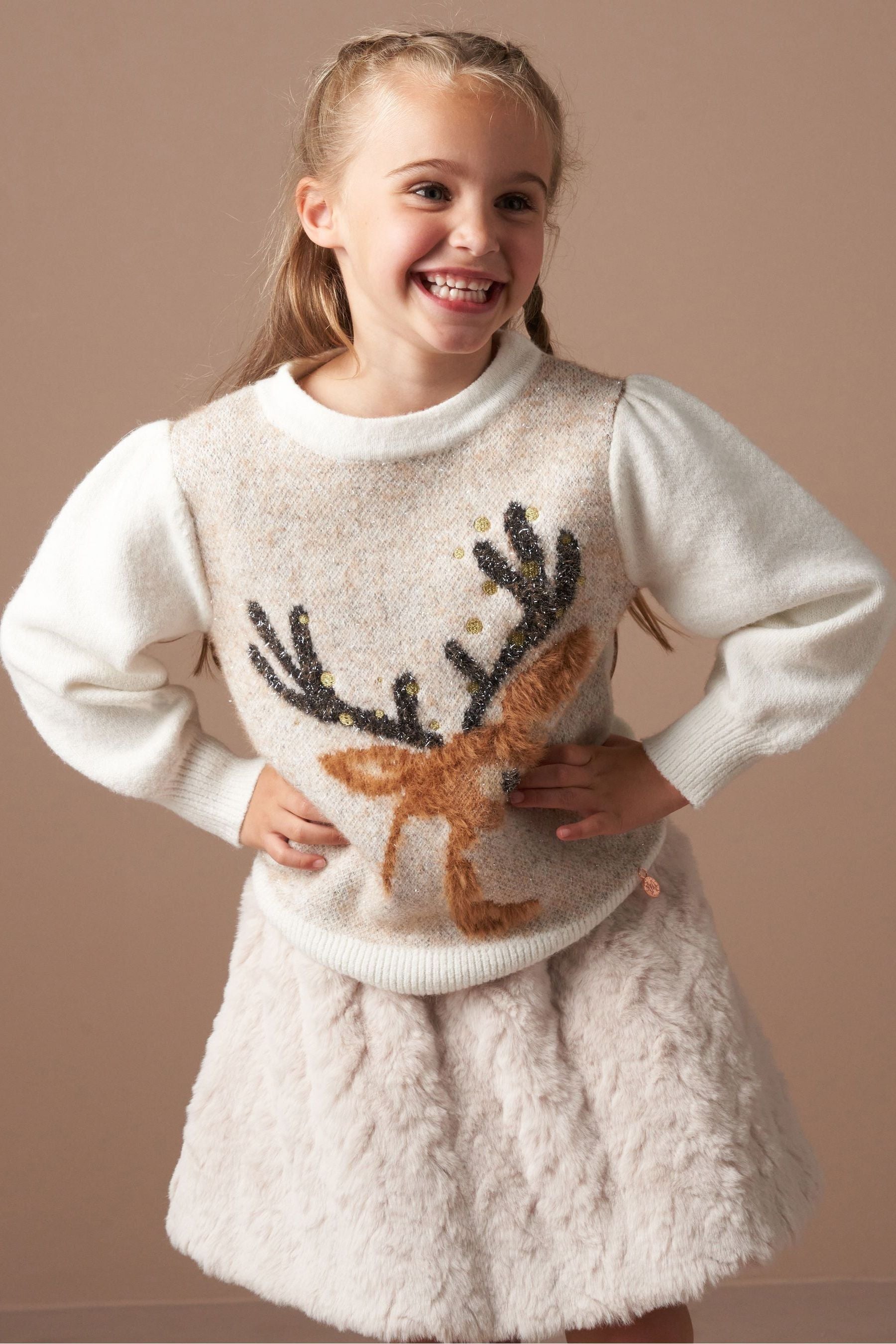 Angel & Rocket Natural Deidre Deer Jumper