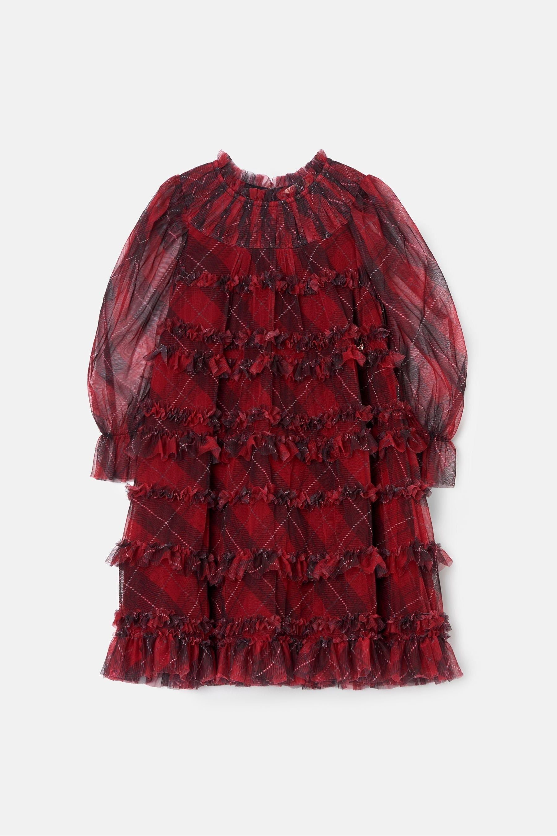 Angel & Rocket Red Juliana Tartan Mesh Dress