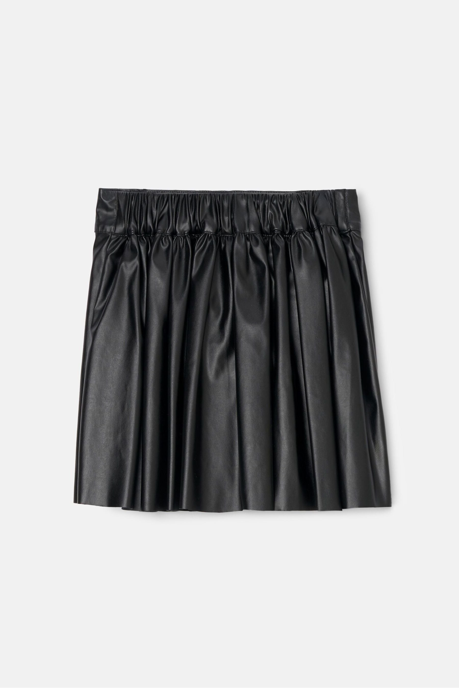 Black Angel & Rocket Lucile Leather Look Skirt