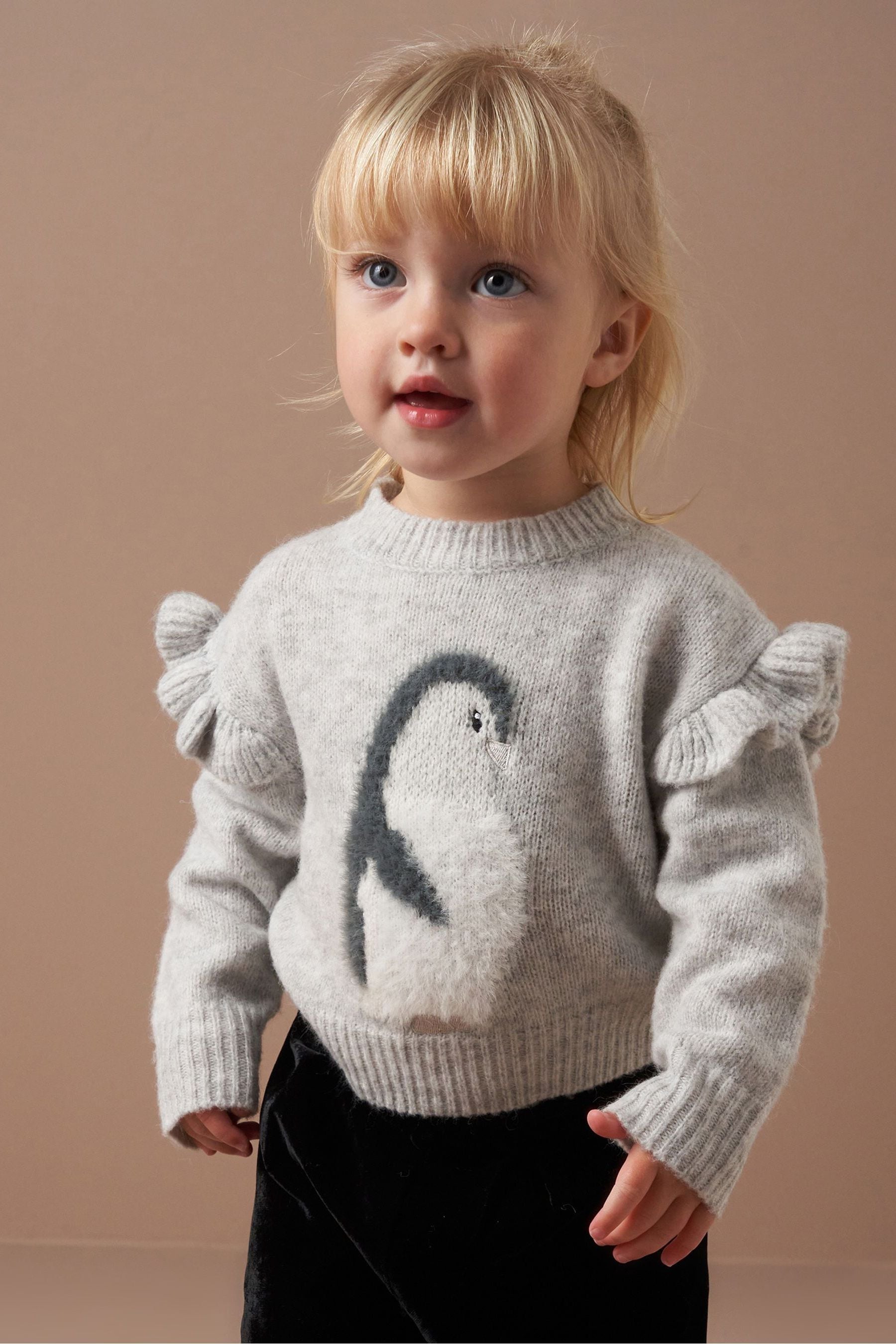 Angel & Rocket Grey Peggy Penguin Jumper