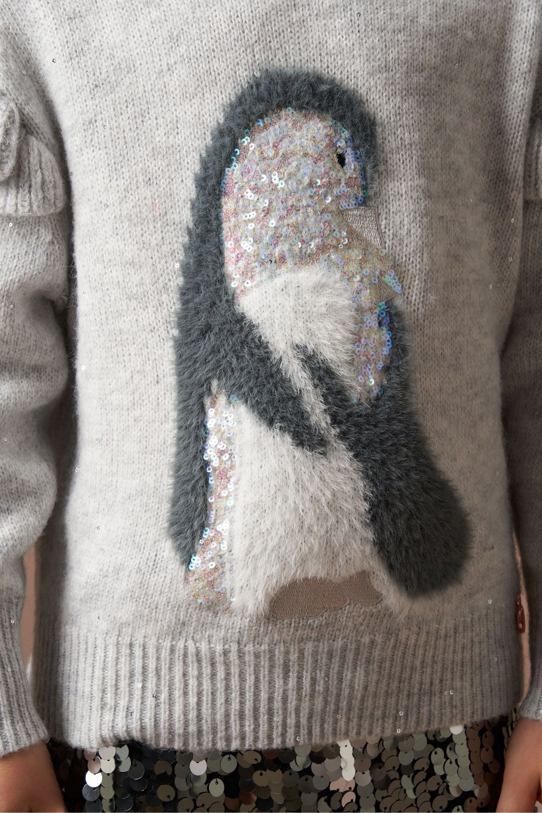 Angel & Rocket Grey Peggy Penguin Jumper