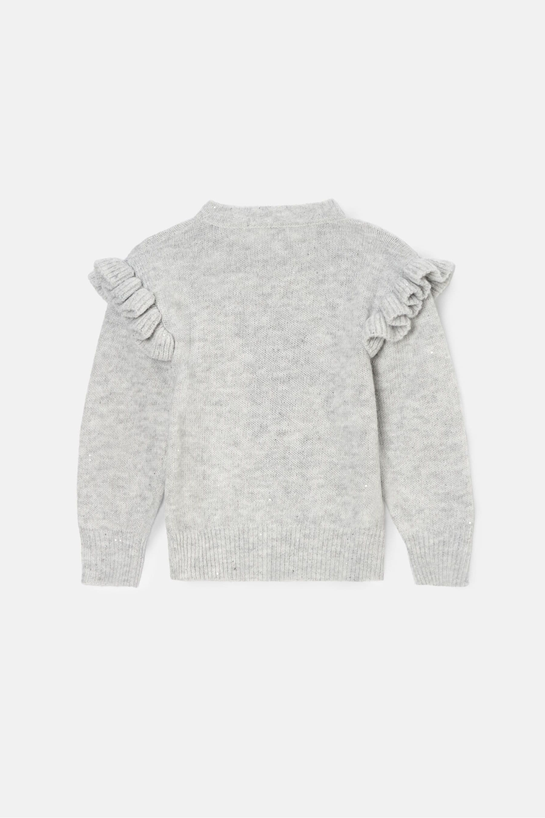 Angel & Rocket Grey Sequin Peggy Penguin Christmas Jumper