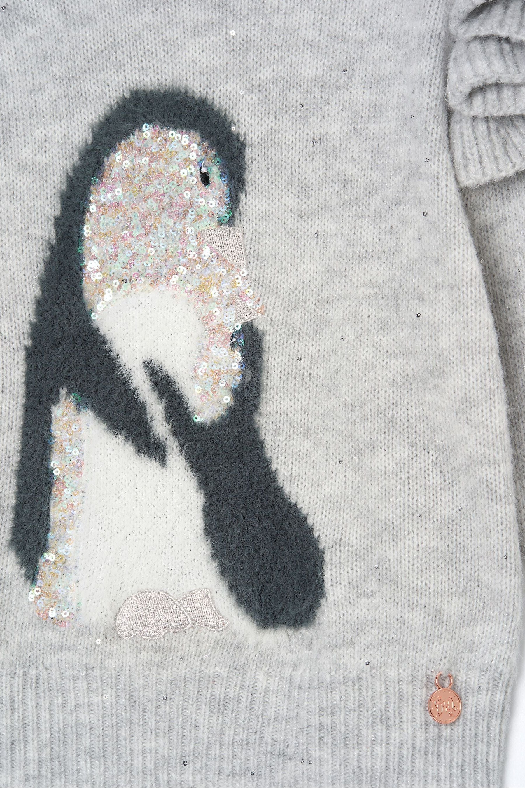 Angel & Rocket Grey Peggy Penguin Jumper