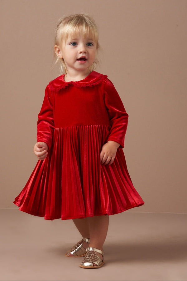 Angel & Rocket Red Charlotte Velvet Dress