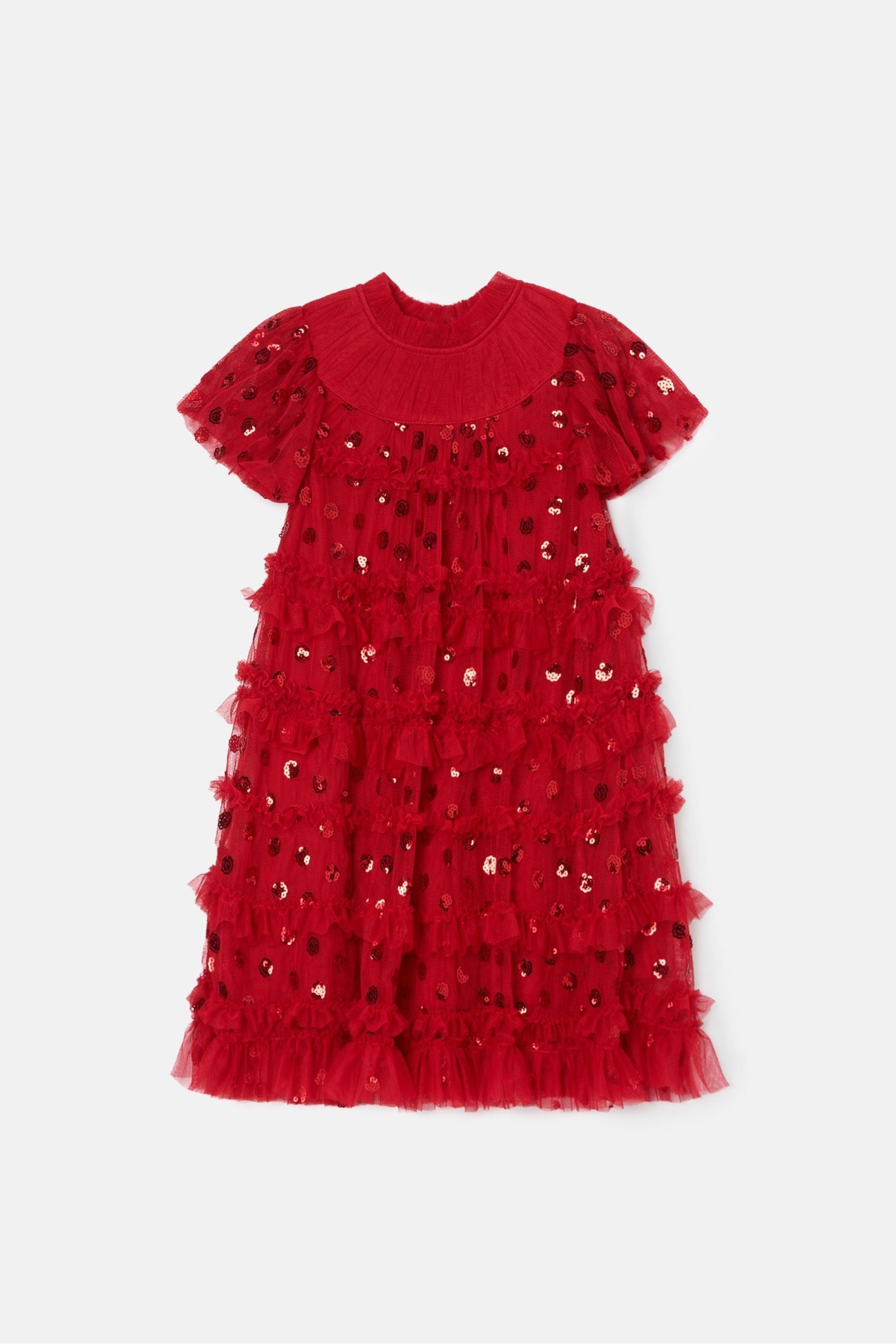 Angel & Rocket Red Delphine Sequin Mesh Dress