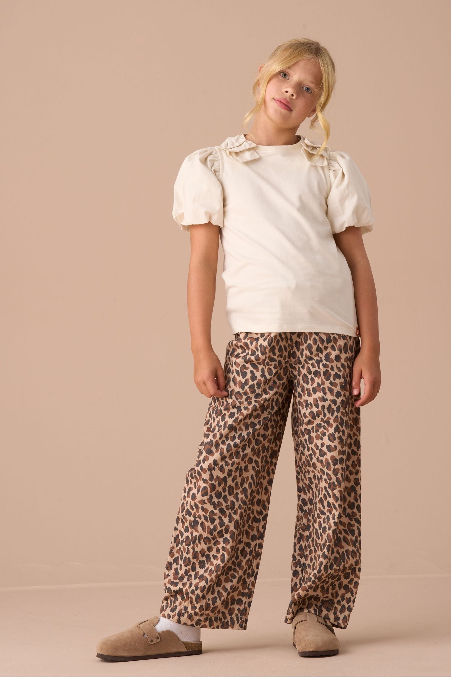 Angel & Rocket Brown Penny Leopard Twill Trousers