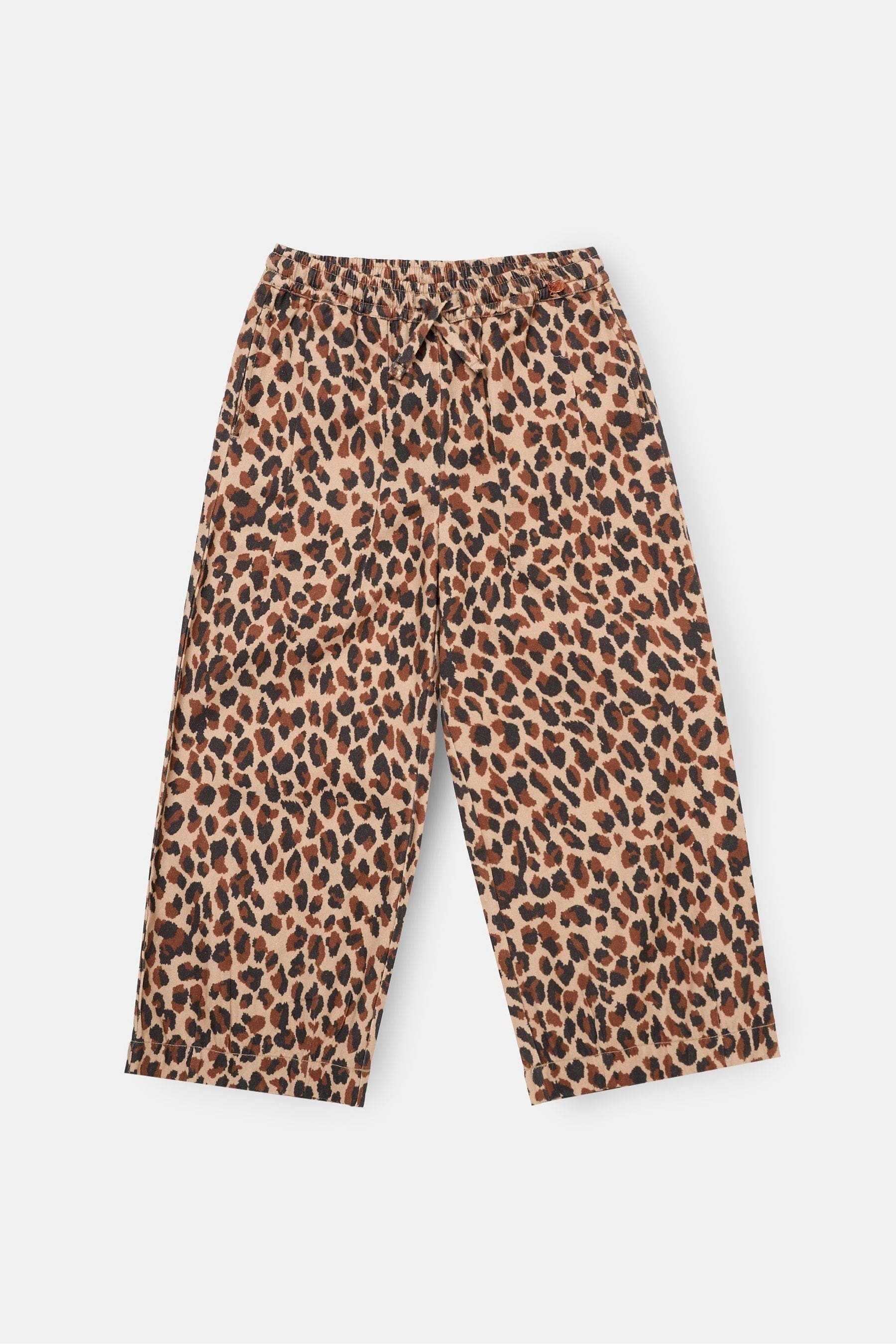 Angel & Rocket Brown Penny Leopard Twill Trousers