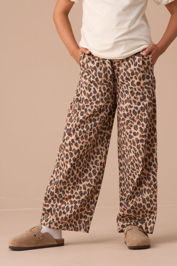 Angel & Rocket Brown Penny Leopard Twill Trousers