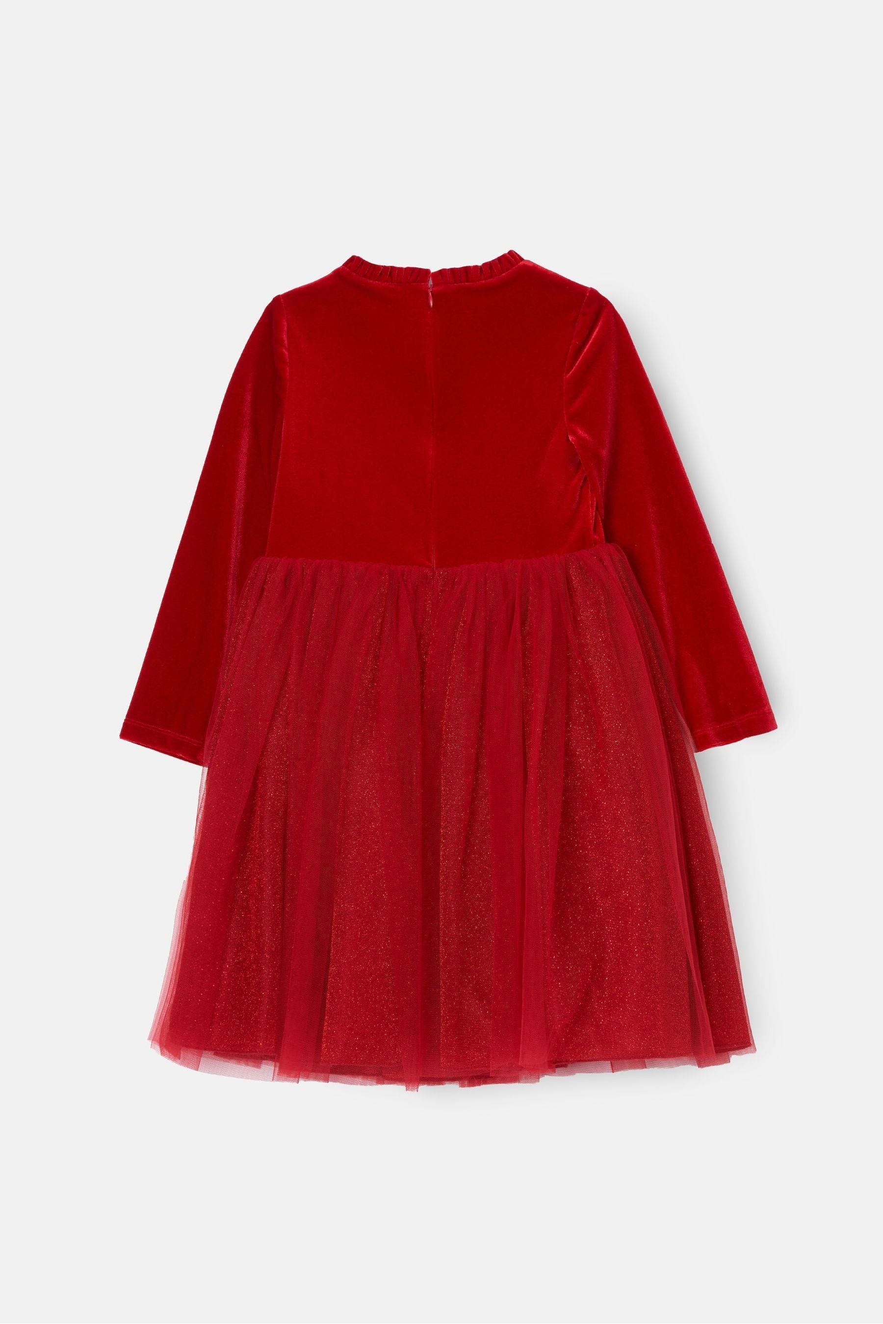 Red Angel & Rocket Elsie Velvet Tuelle Dress