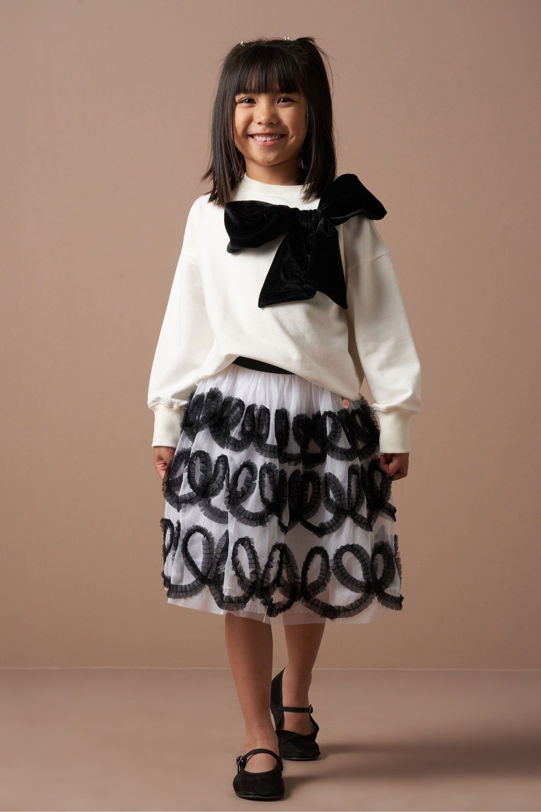 Angel & Rocket Black Petra Ribbon Bow Skirt