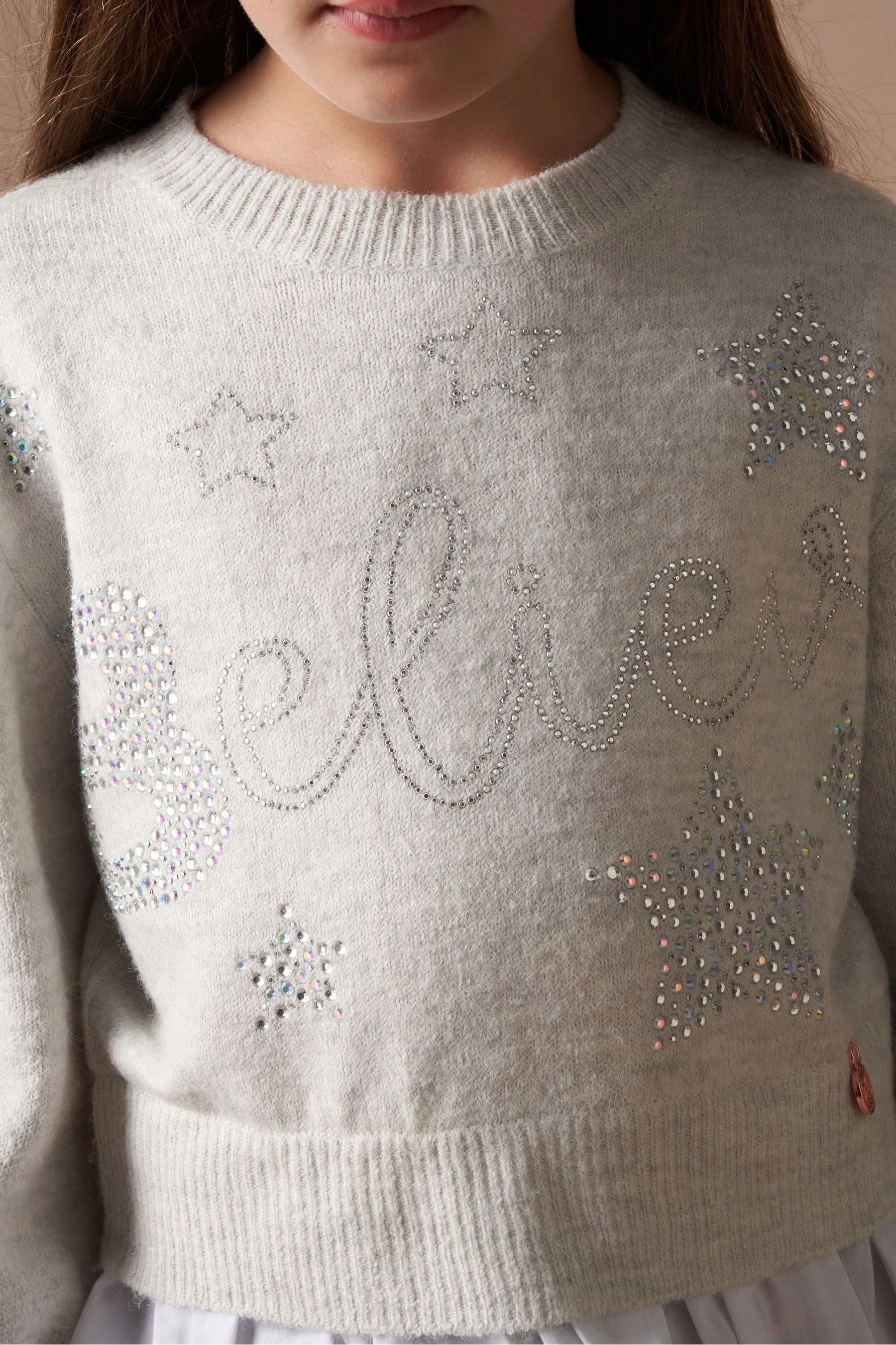 Angel & Rocket Grey Esther Believe Sparkle Jumper