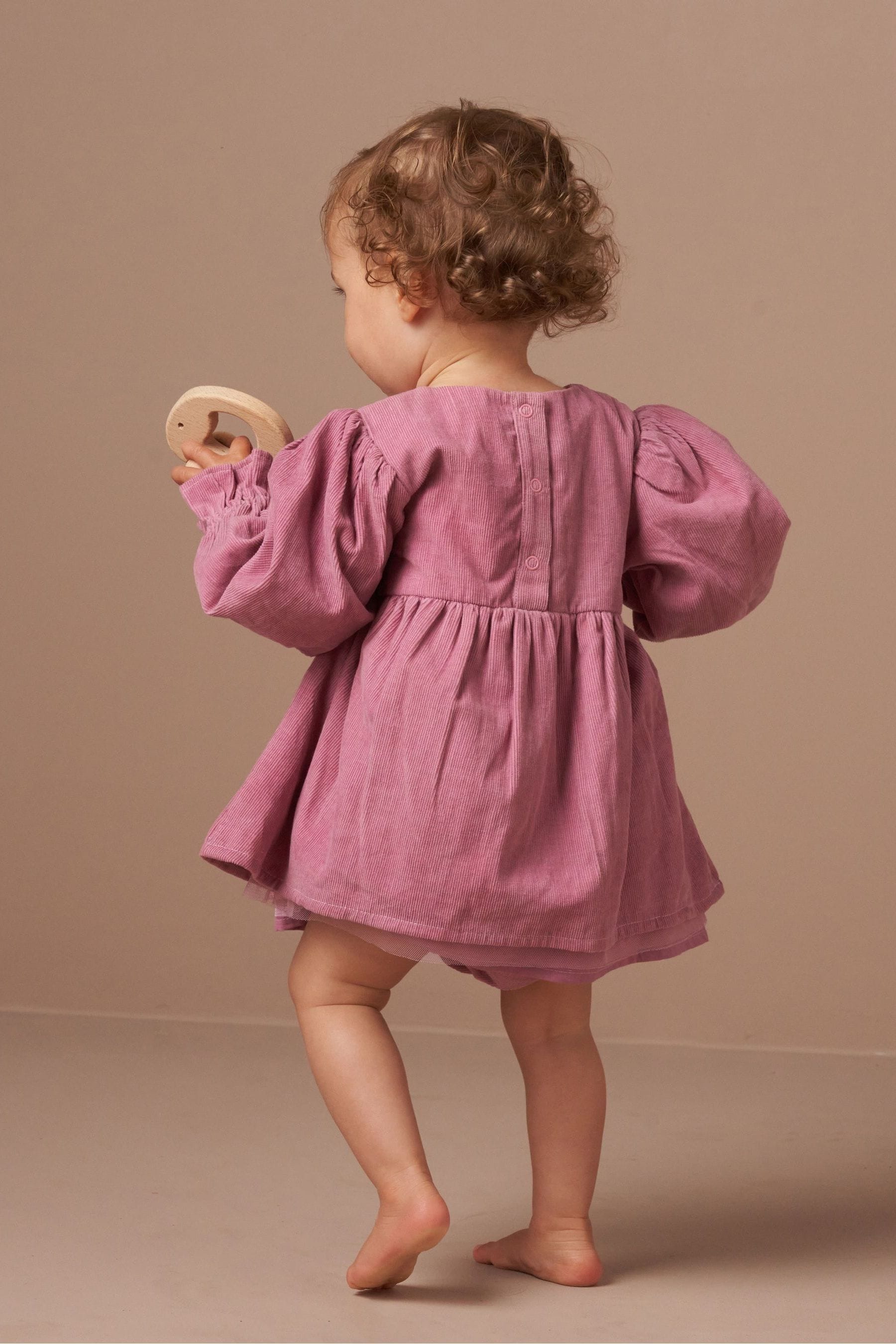 Angel & Rocket Pink Clara Needlecord Dress