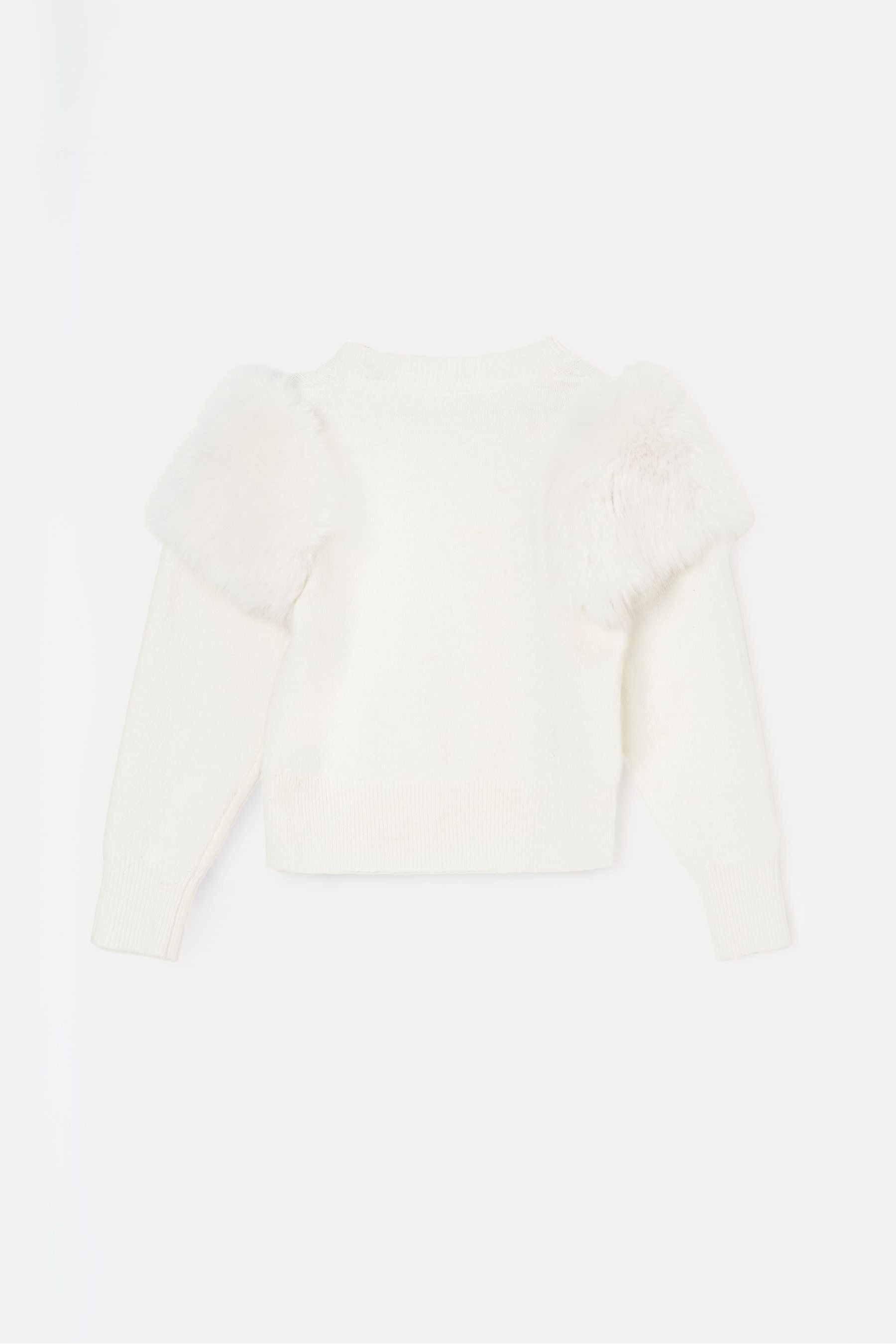 Angel & Rocket Cream Suzanna Faux Fur Sleeve Jumper