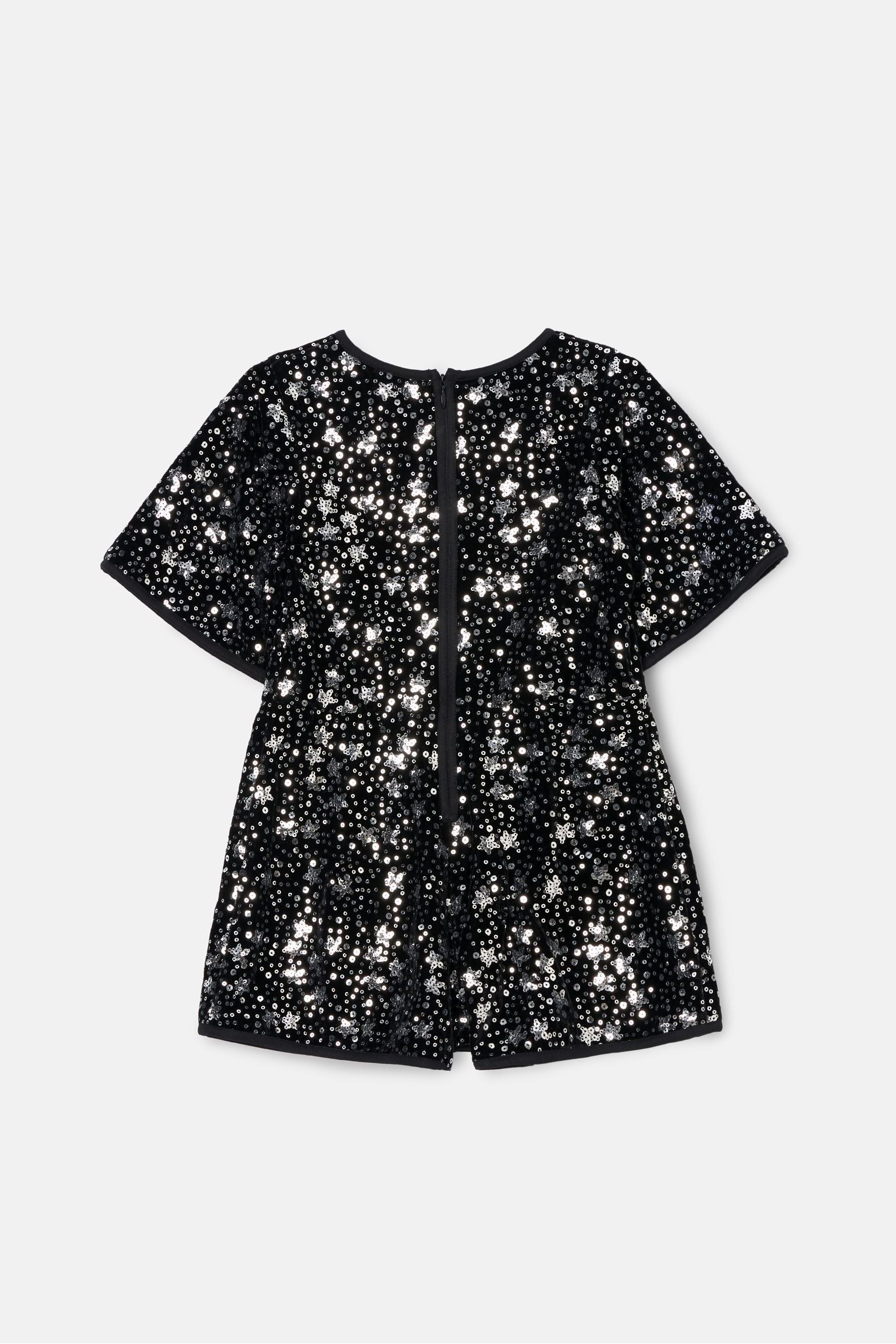 Angel & Rocket Black Nova Sequin Playsuit