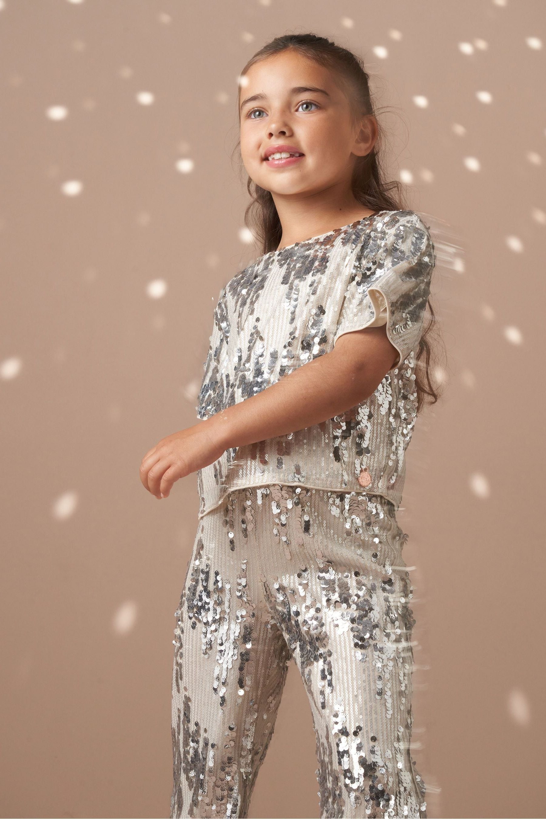 Angel & Rocket Silver Sadie Sequin Top