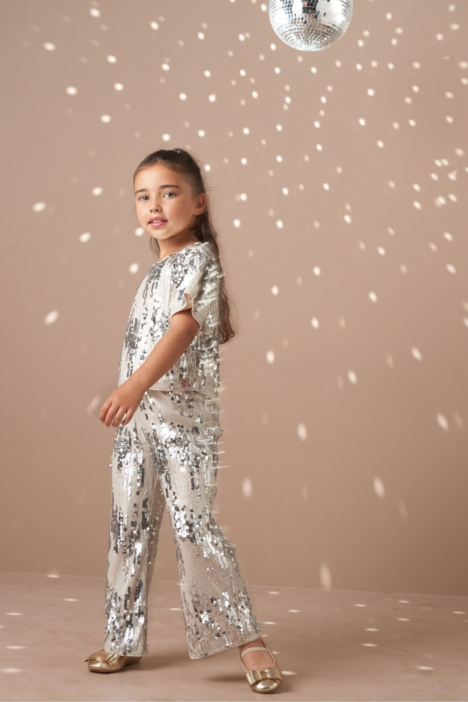 Angel & Rocket Silver Sadie Sequin Top