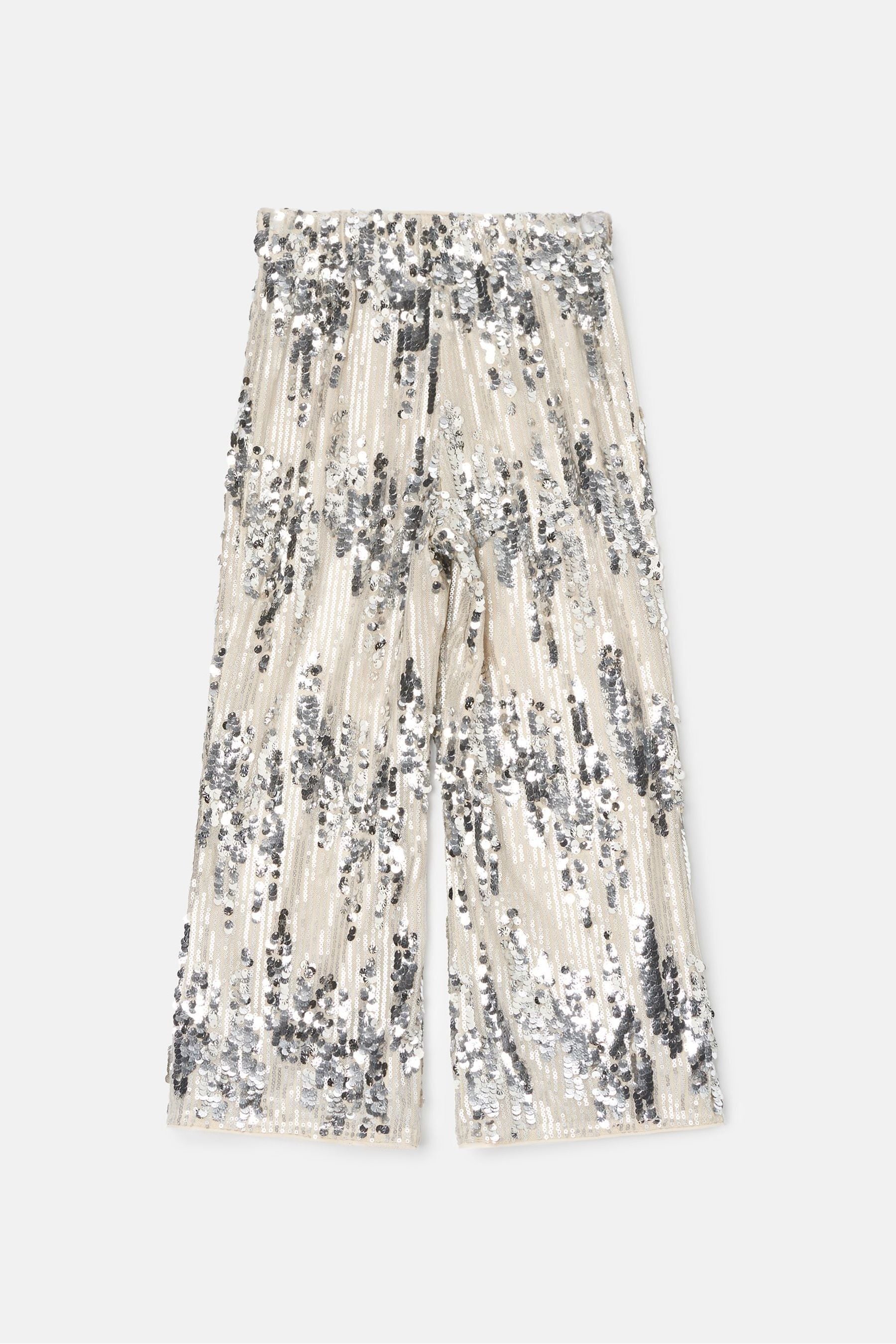 Angel & Rocket Silver Sadie Sequin Trousers