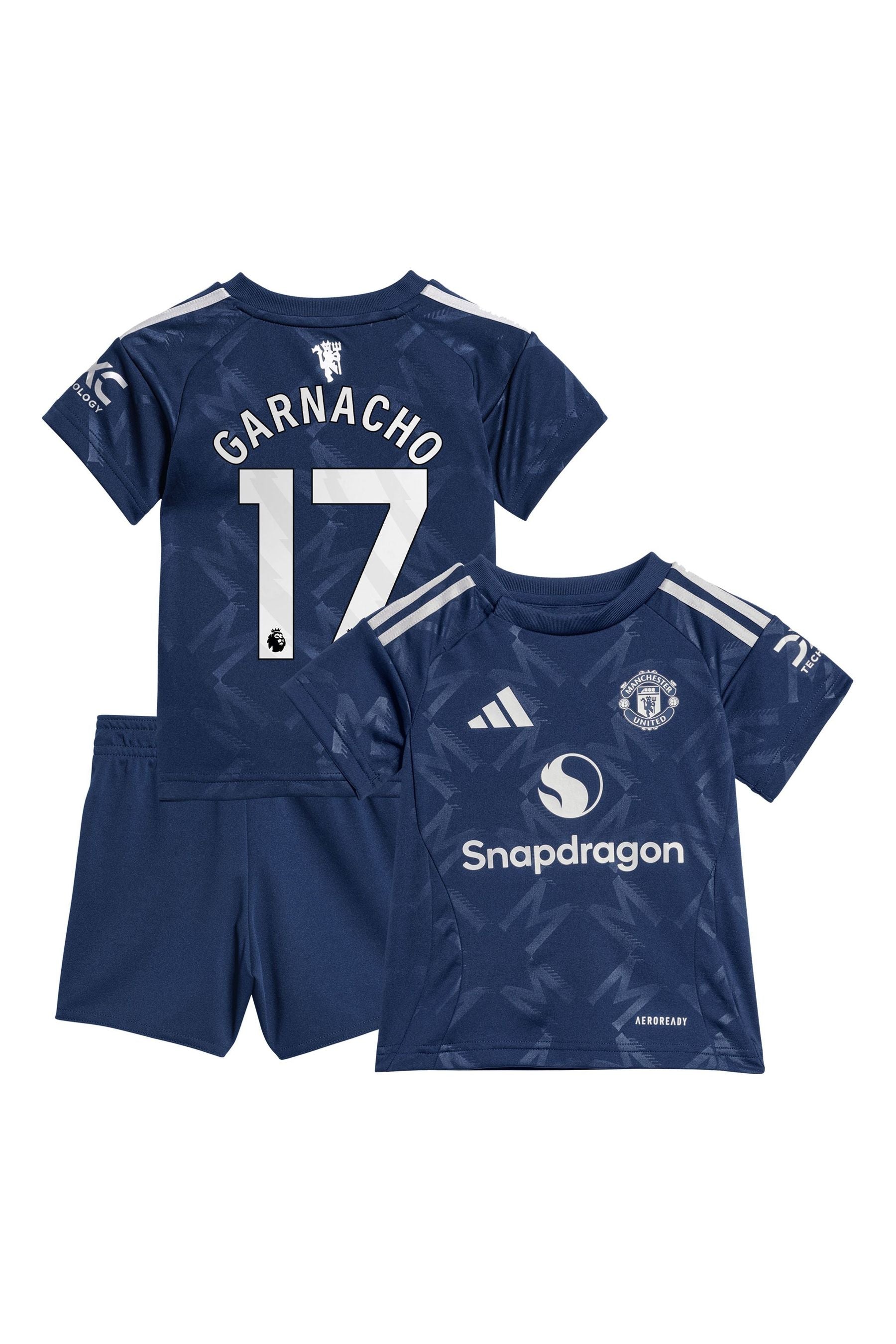 adidas Blue Manchester United EPL Away Baby Kit 2024-25