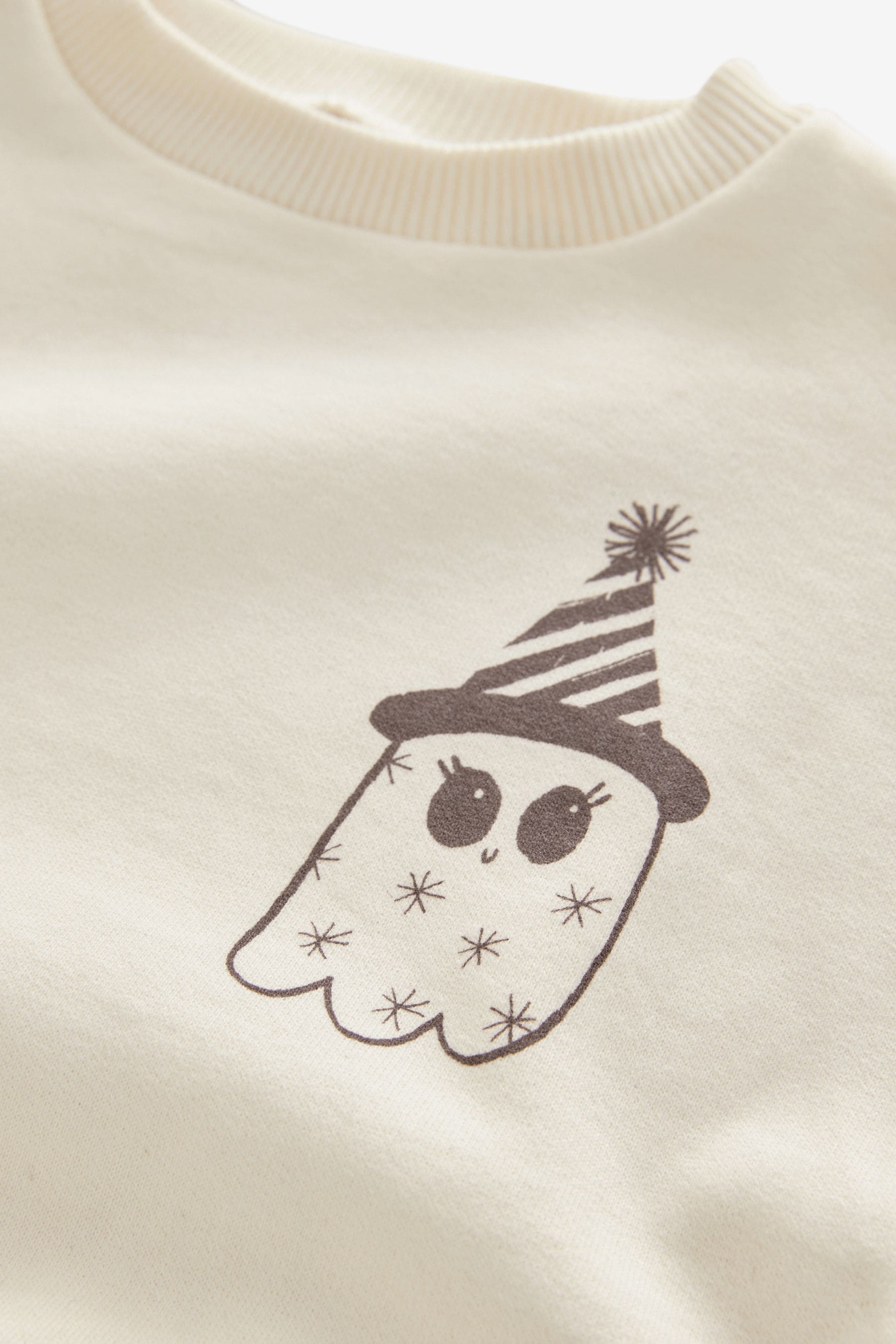 White Halloween Crew Sweatshirt (3mths-7yrs)