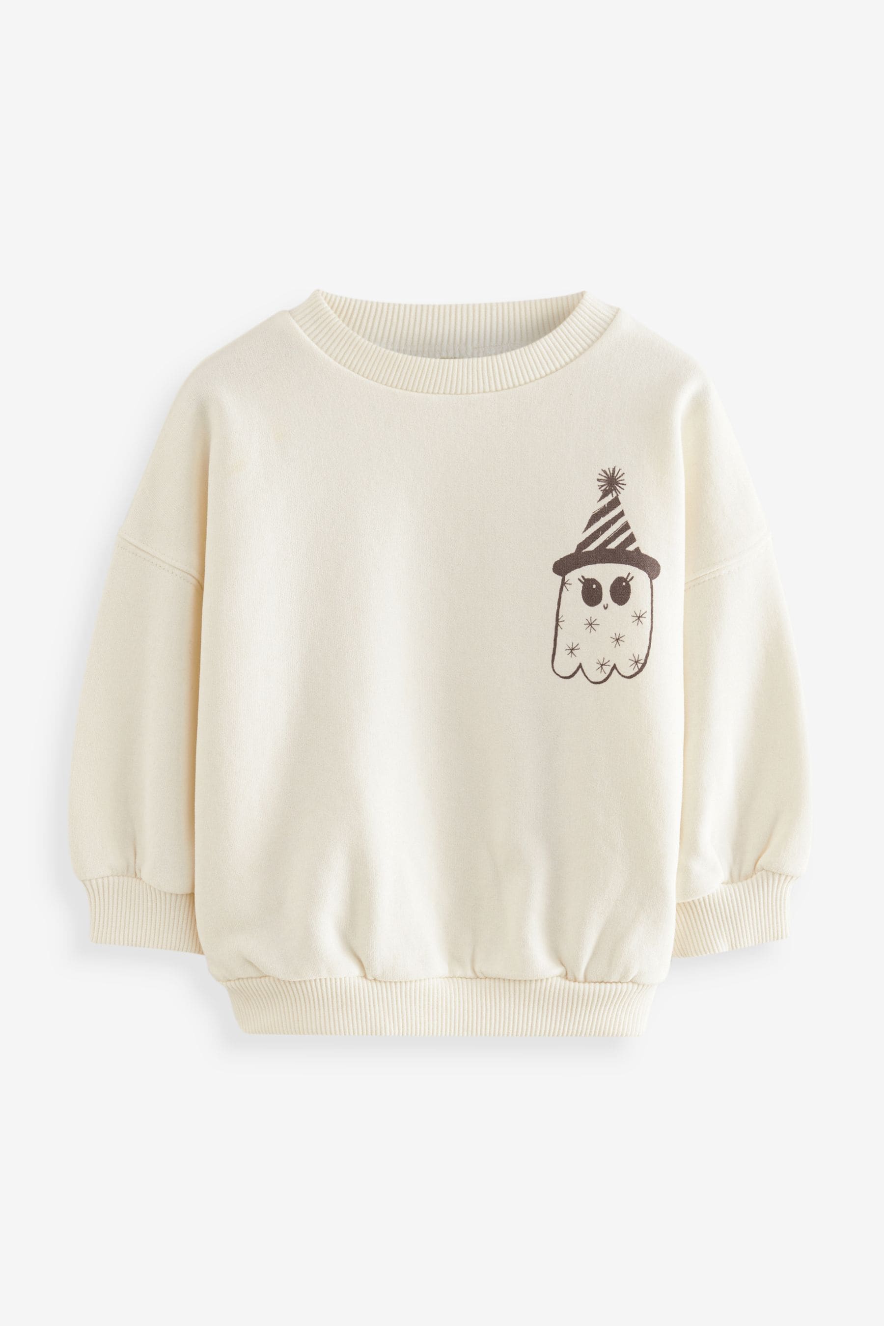 White Halloween Crew Sweatshirt (3mths-7yrs)