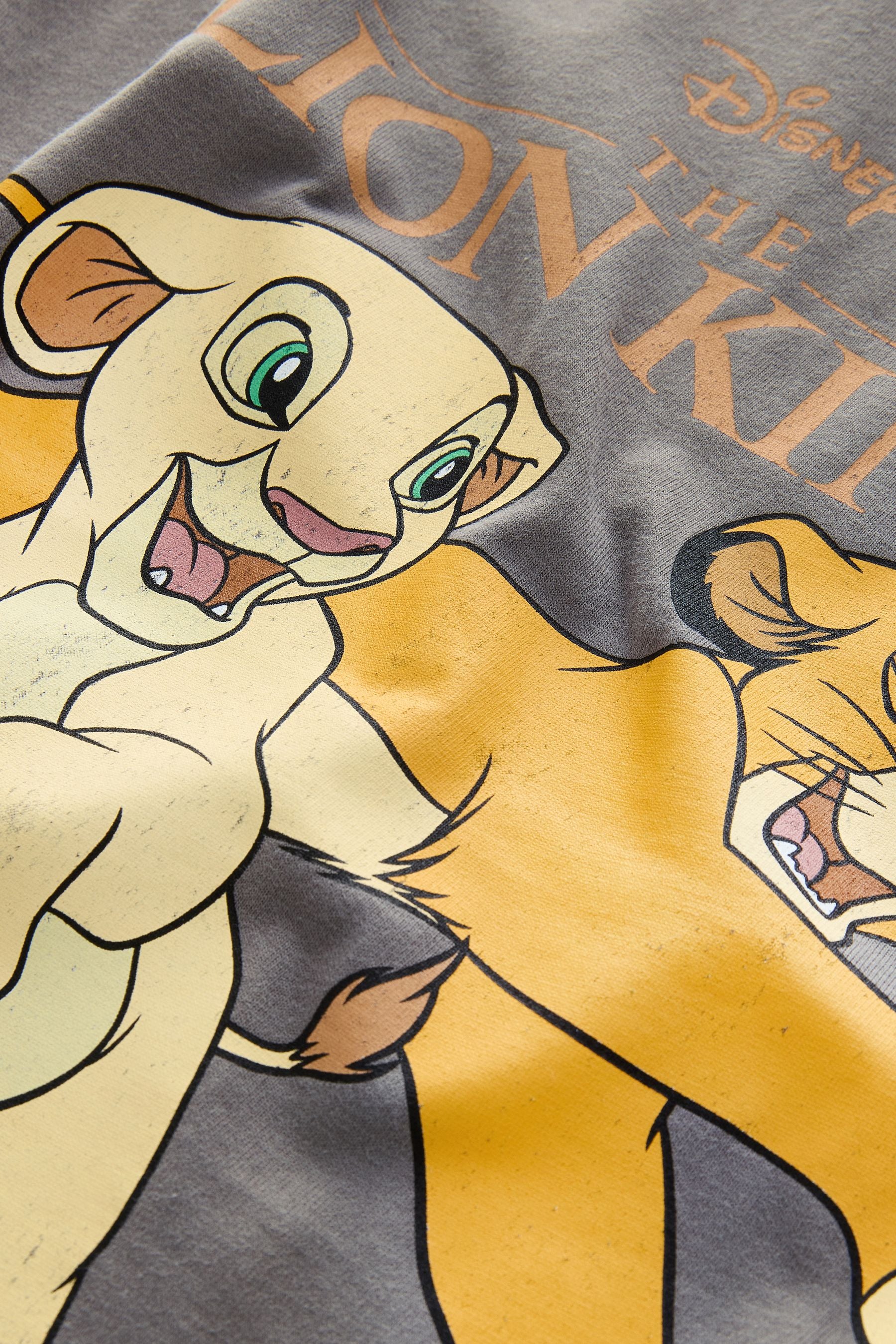 Charcoal Grey Oversized Lion King License 100% Cotton T-Shirt (3-16yrs)