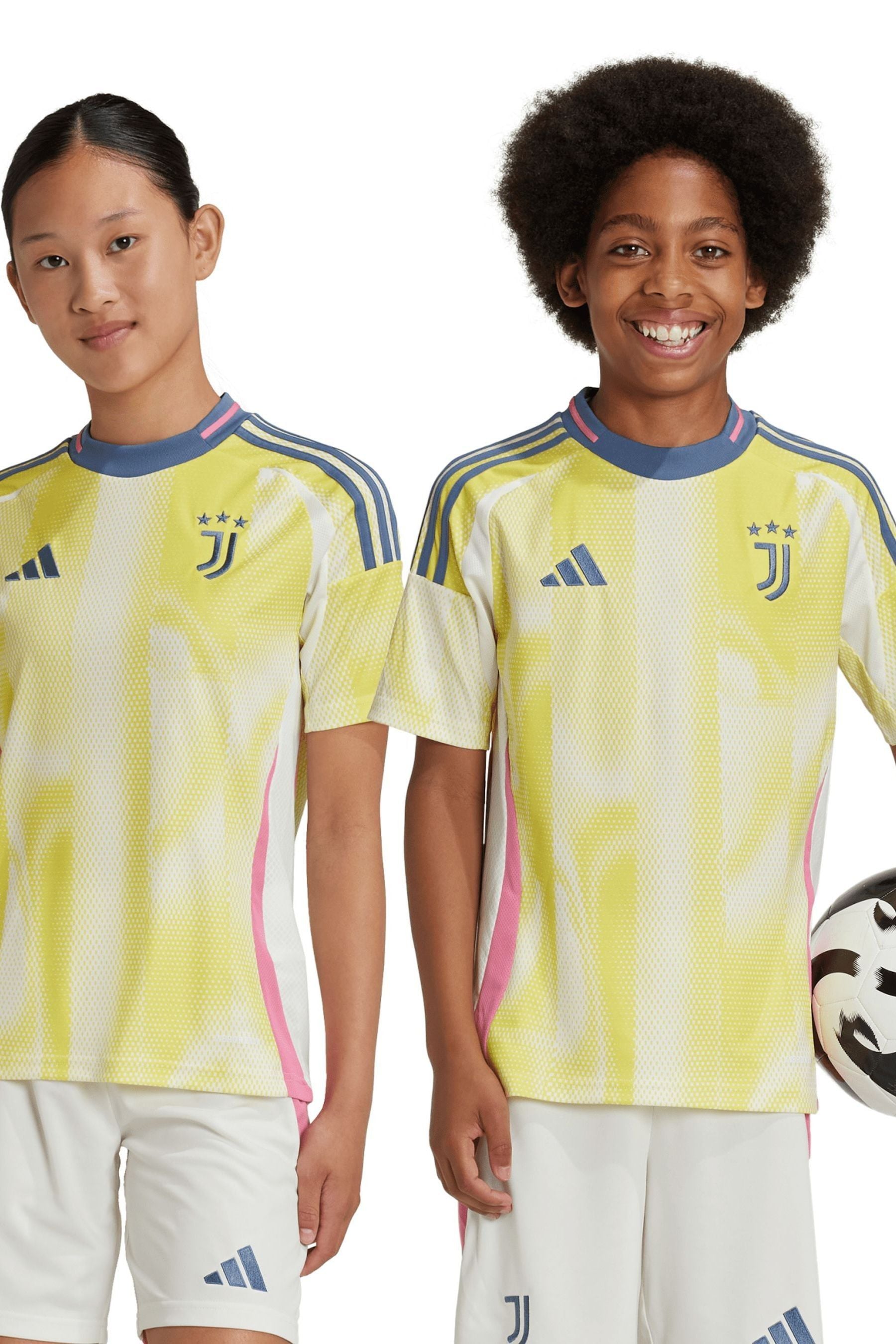 adidas Yellow Kids Juventus adidas Away Shirt 2024-25