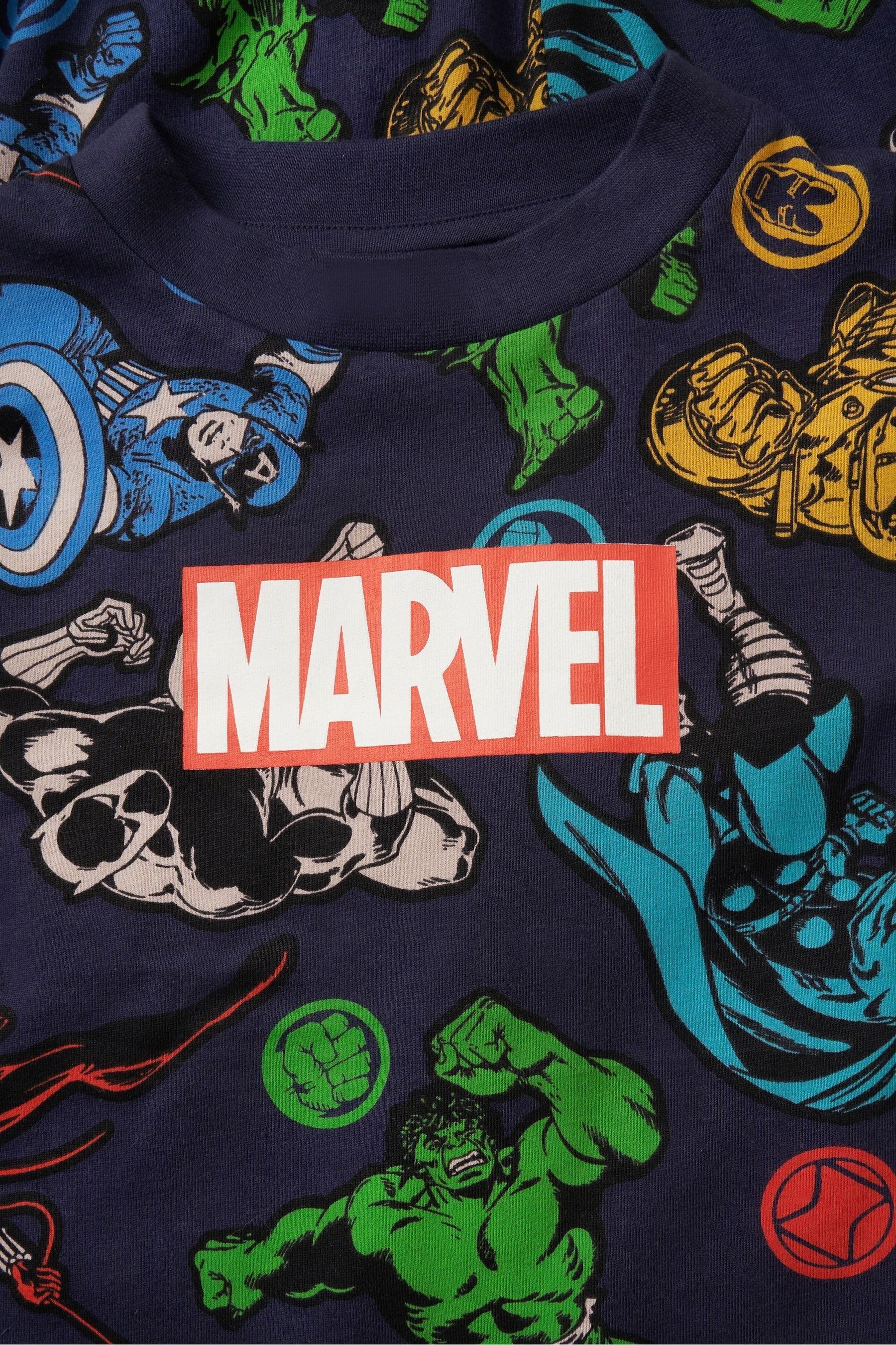 Angel & Rocket Blue Marvel 100% Cotton Jersey Pyjamas