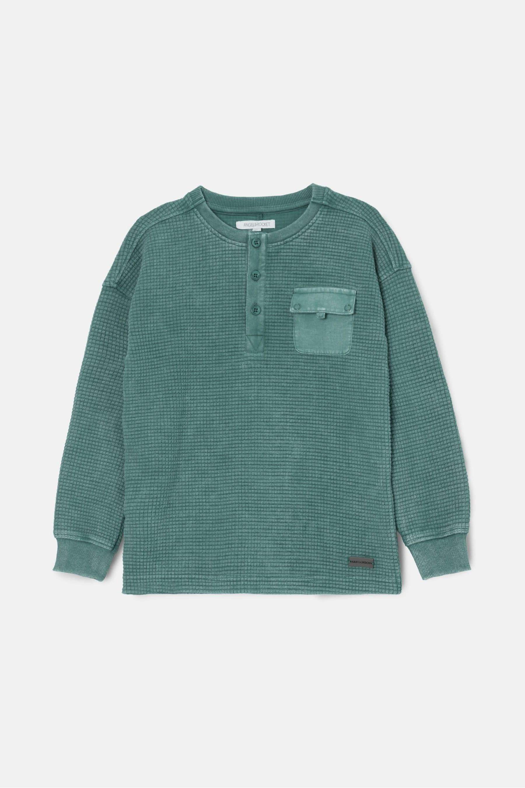 Angel & Rocket Green Evan Pocket Long Sleeve T-Shirt