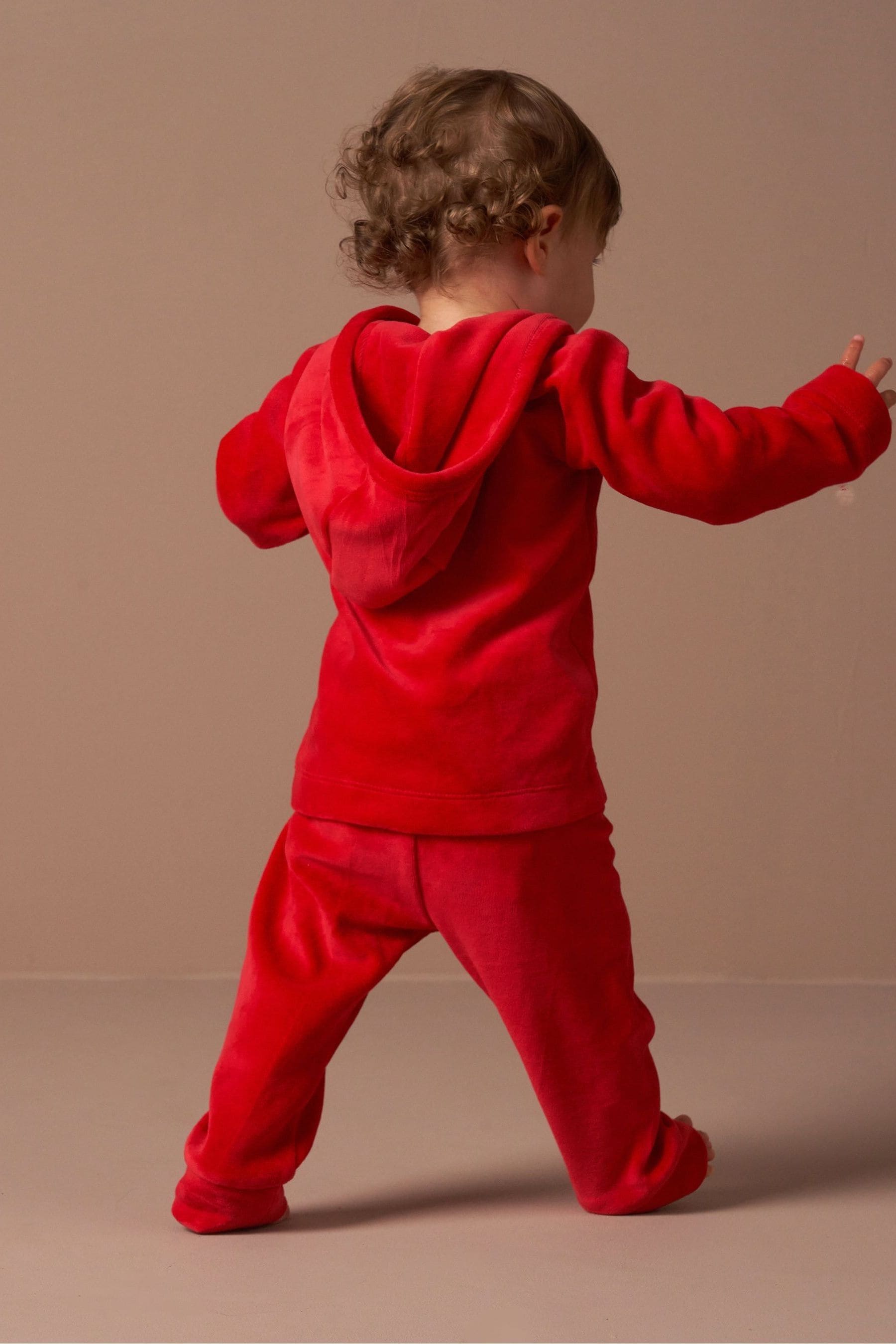 Angel & Rocket Red Baby Rune Santa Velour Set