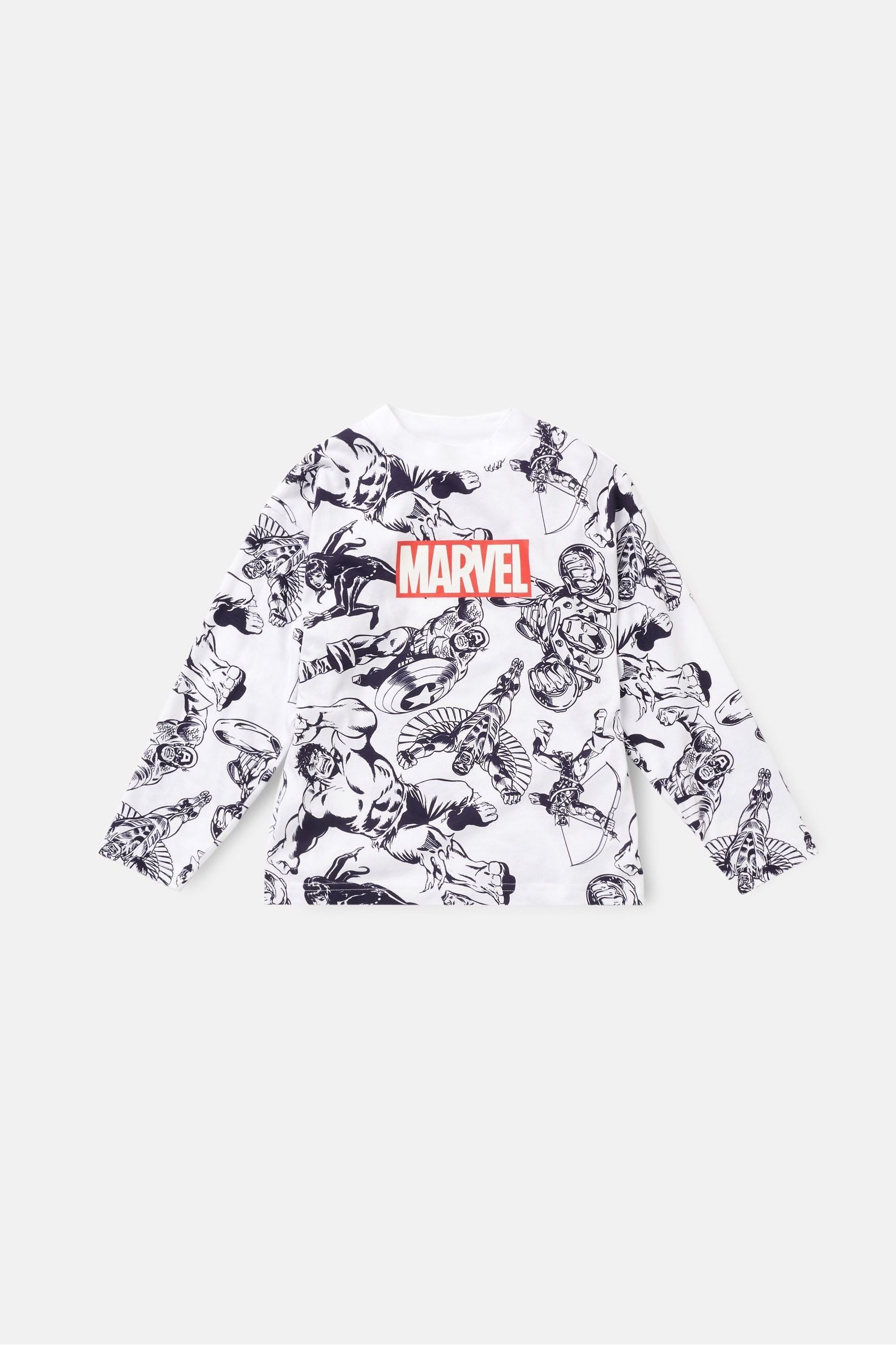 Angel & Rocket Grey Marvel Woven Jersey 100% Cotton Pyjamas Set