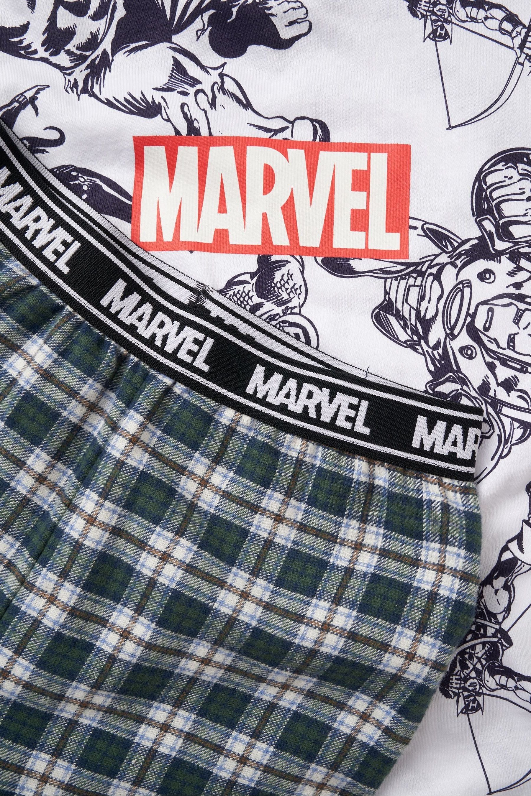 Angel & Rocket Grey Marvel Woven Jersey 100% Cotton Pyjamas Set