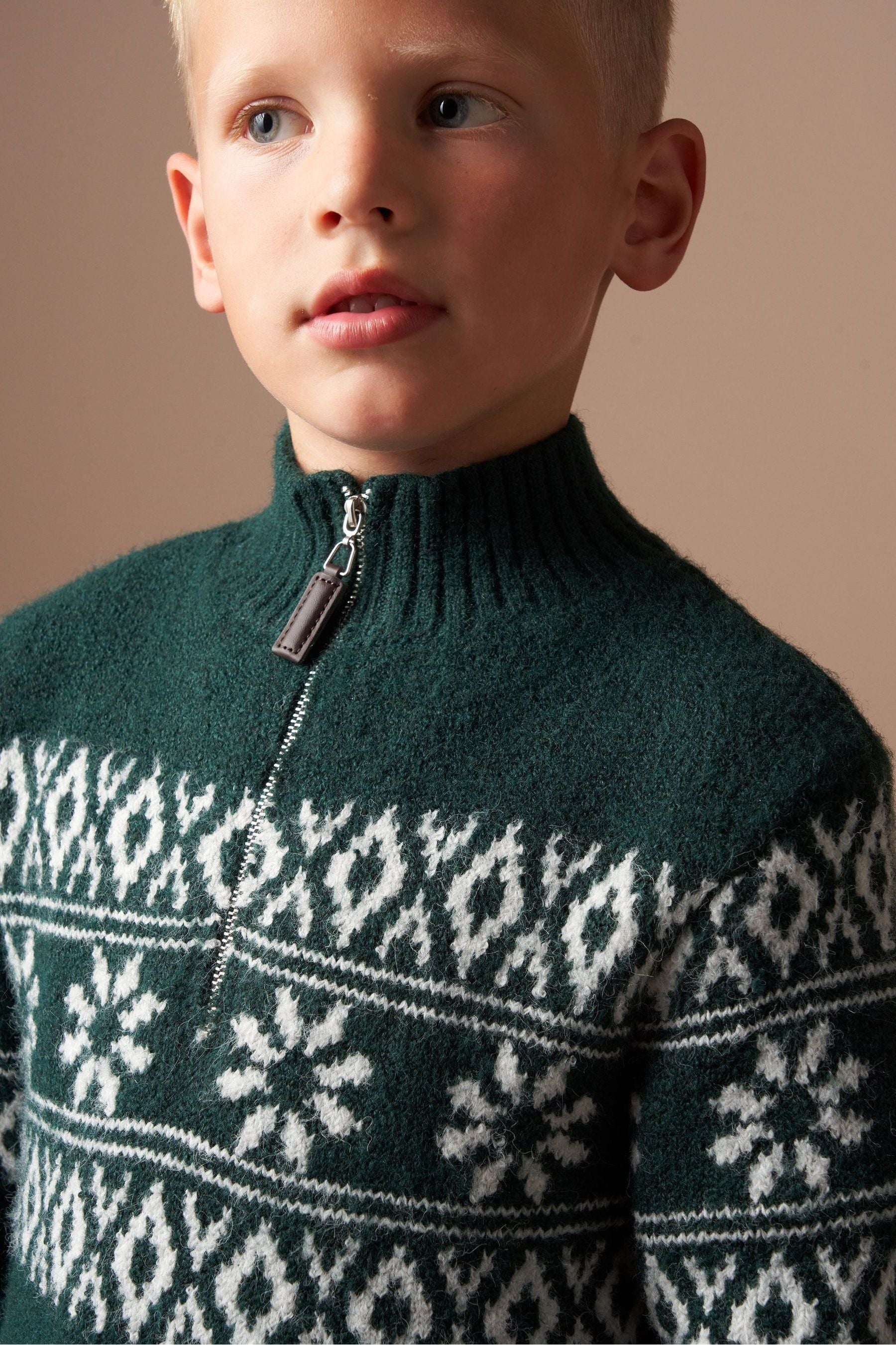 Angel & Rocket Green Conrin Green Fairisle Jumper