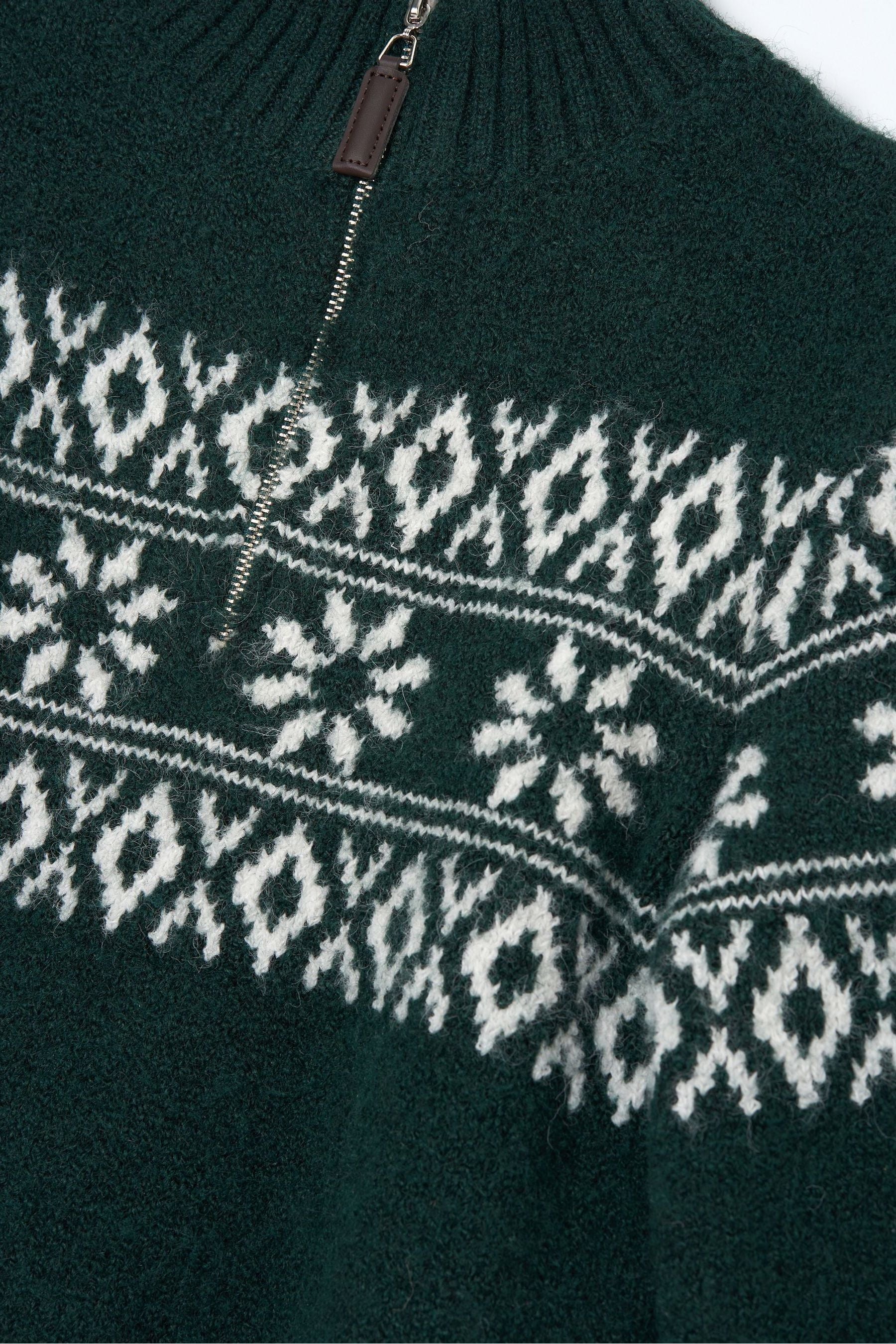 Angel & Rocket Green Conrin Green Fairisle Jumper