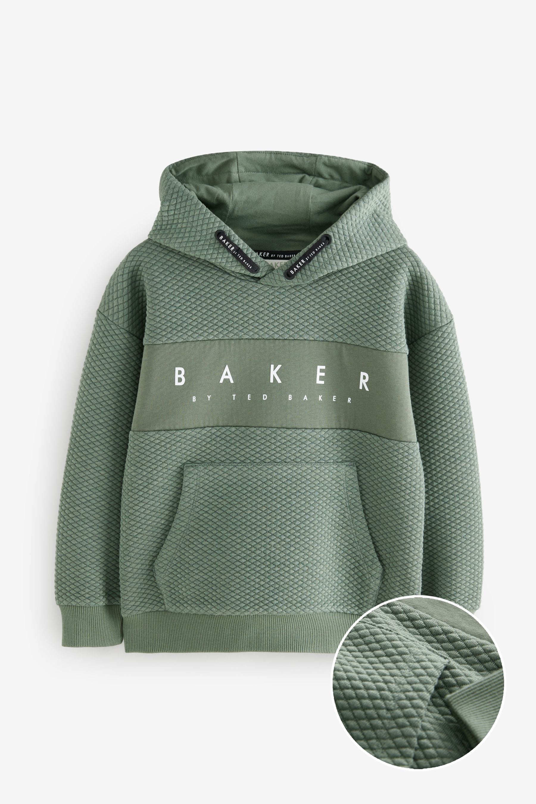 Baker by Ted Baker Textured 100% Cotton Hoodie